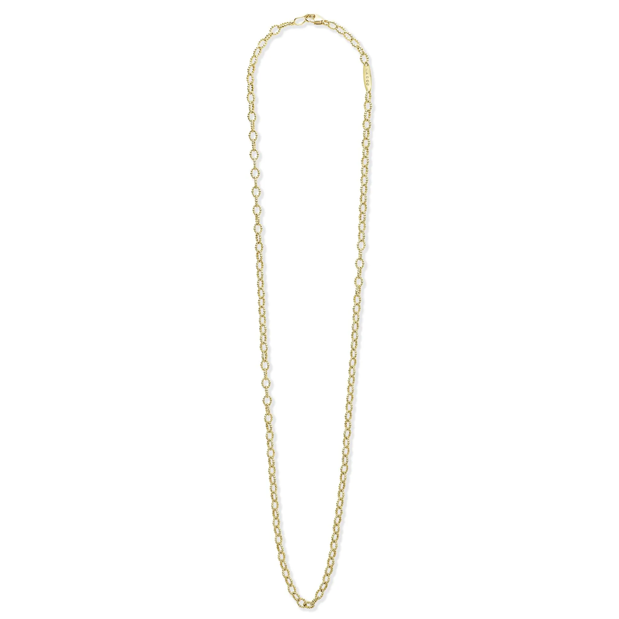 Signature Caviar 18K Gold Small Link Necklace (studio) sold by LAGOS product image thumbnail 3
