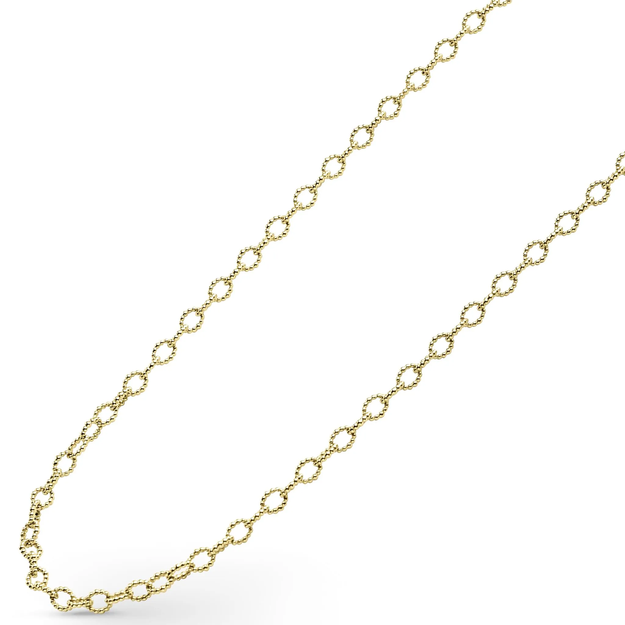Signature Caviar 18K Gold Small Link Necklace (studio) sold by LAGOS product image thumbnail 4