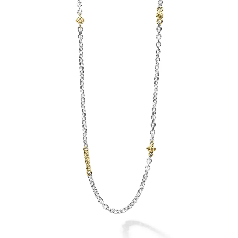Caviar Icon Two-Tone Caviar Chain Necklace sold by LAGOS