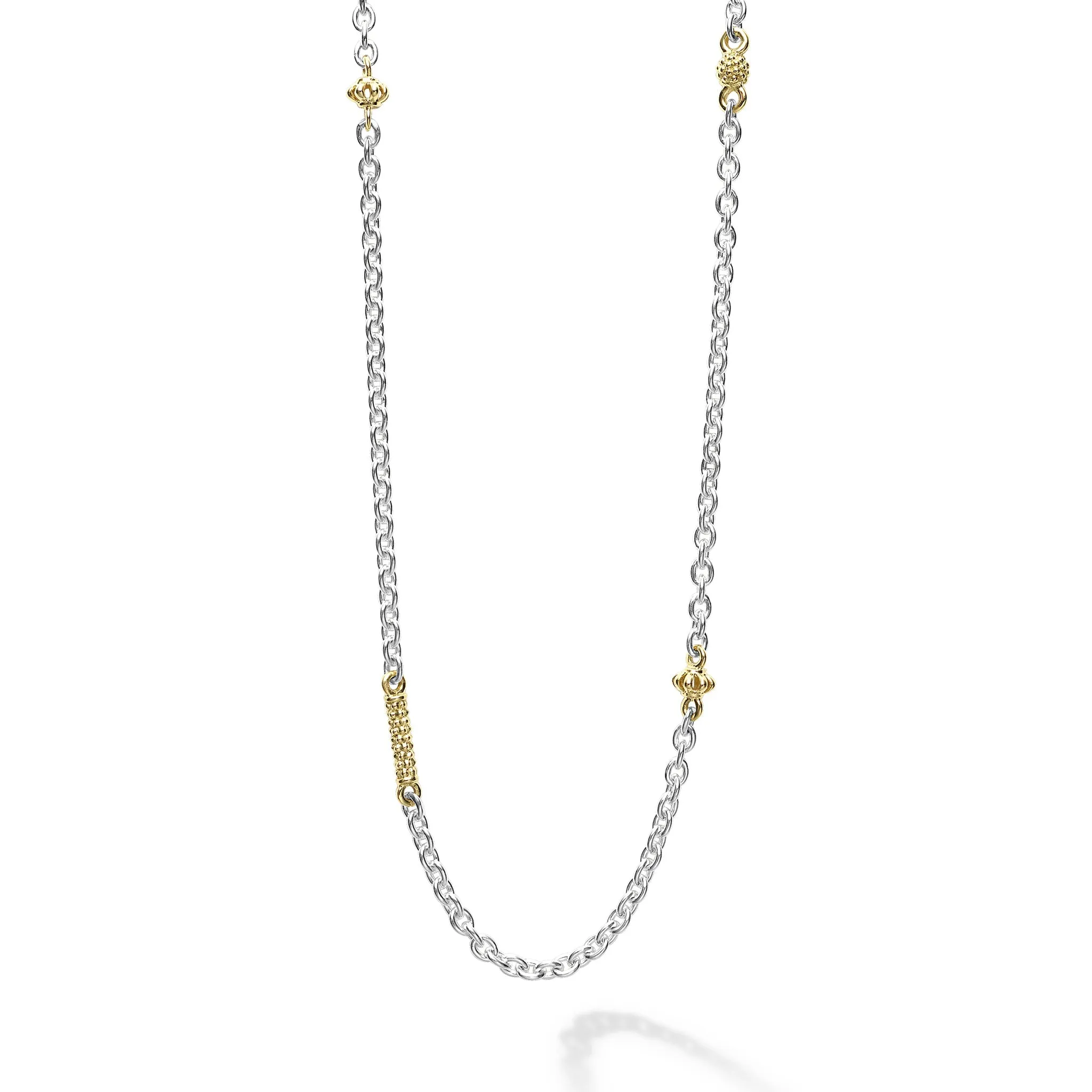 Caviar Icon Two-Tone Caviar Chain Necklace sold by LAGOS