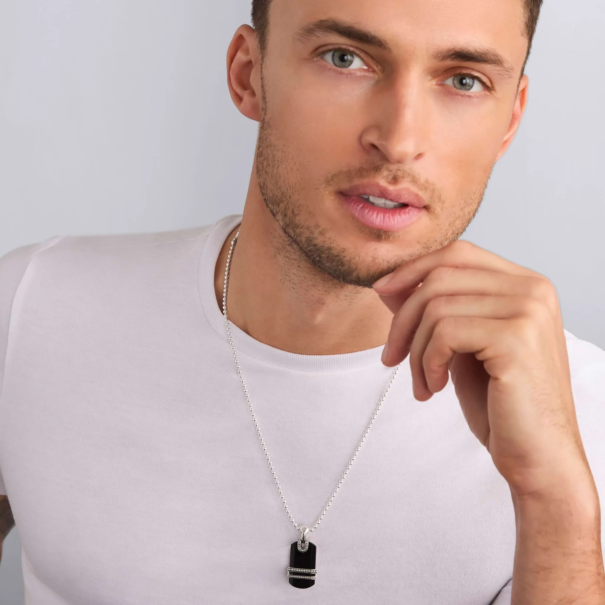 Anthem Black Agate Tag Amulet sold by LAGOS product image thumbnail 2