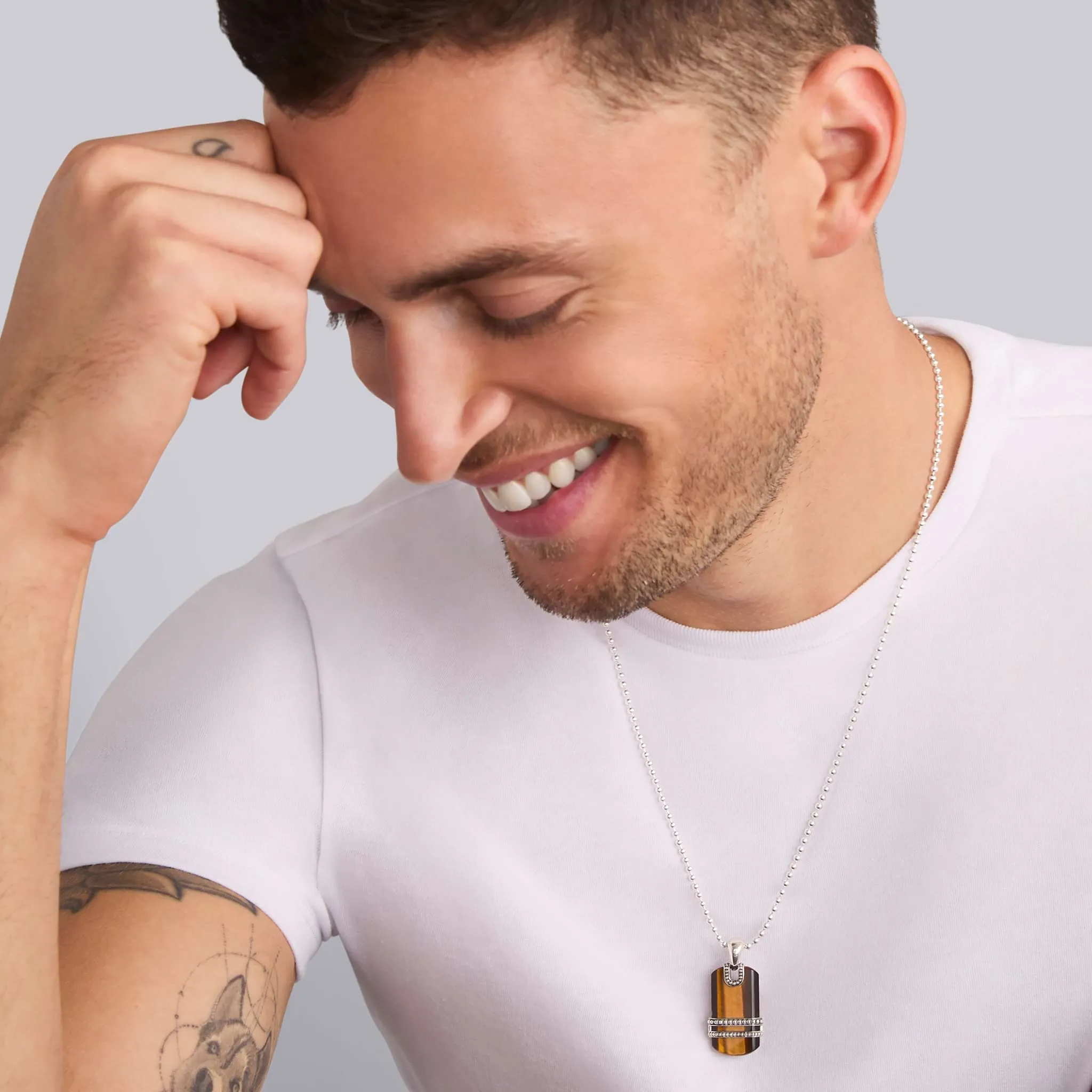 Anthem Tiger Eye Tag Amulet sold by LAGOS product image thumbnail 2