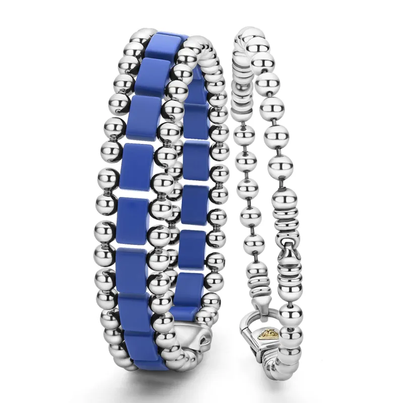 Anthem Matte Ultramarine Ceramic Beaded Bracelet Gift Set sold by LAGOS