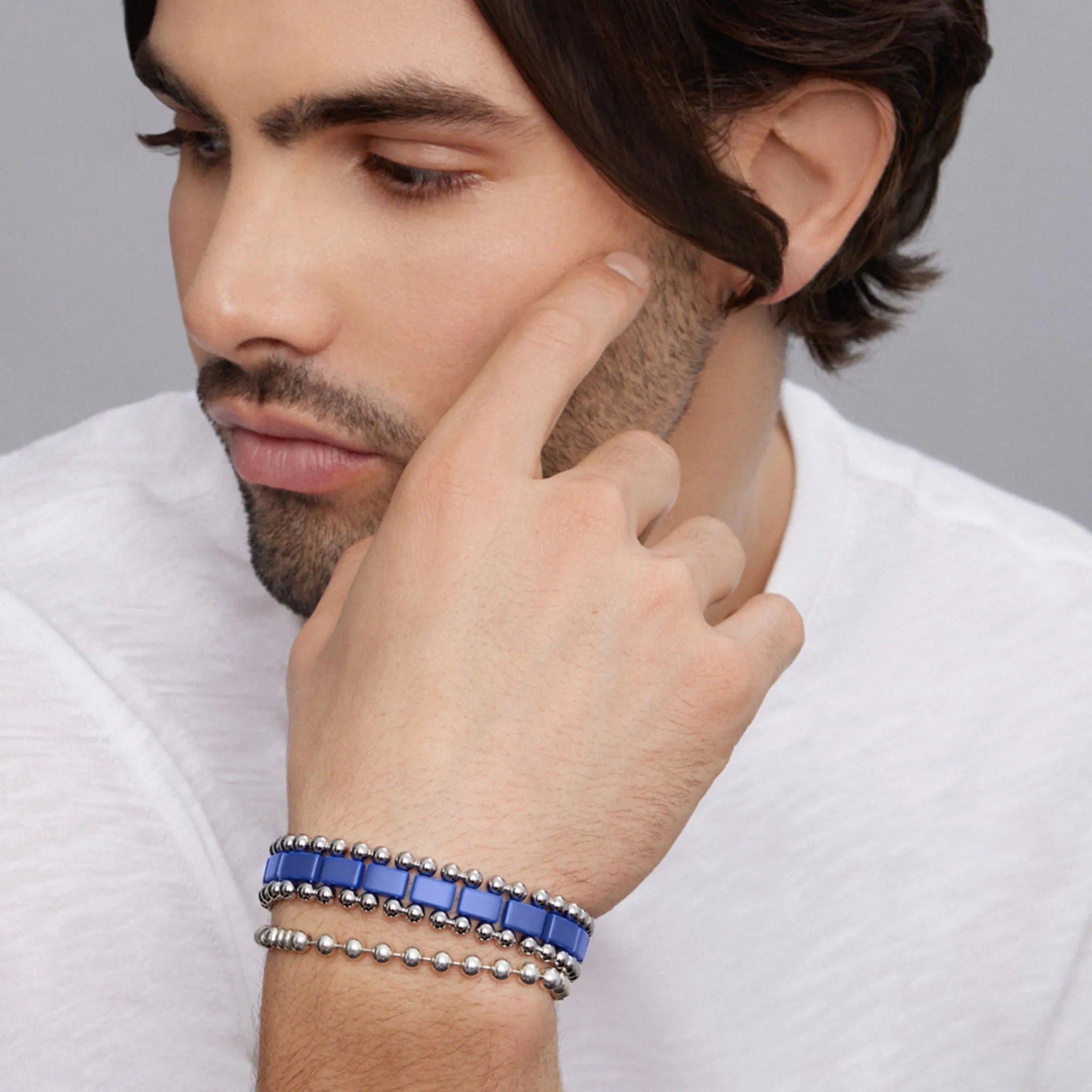 Anthem Matte Ultramarine Ceramic Beaded Bracelet Gift Set sold by LAGOS product image thumbnail 2