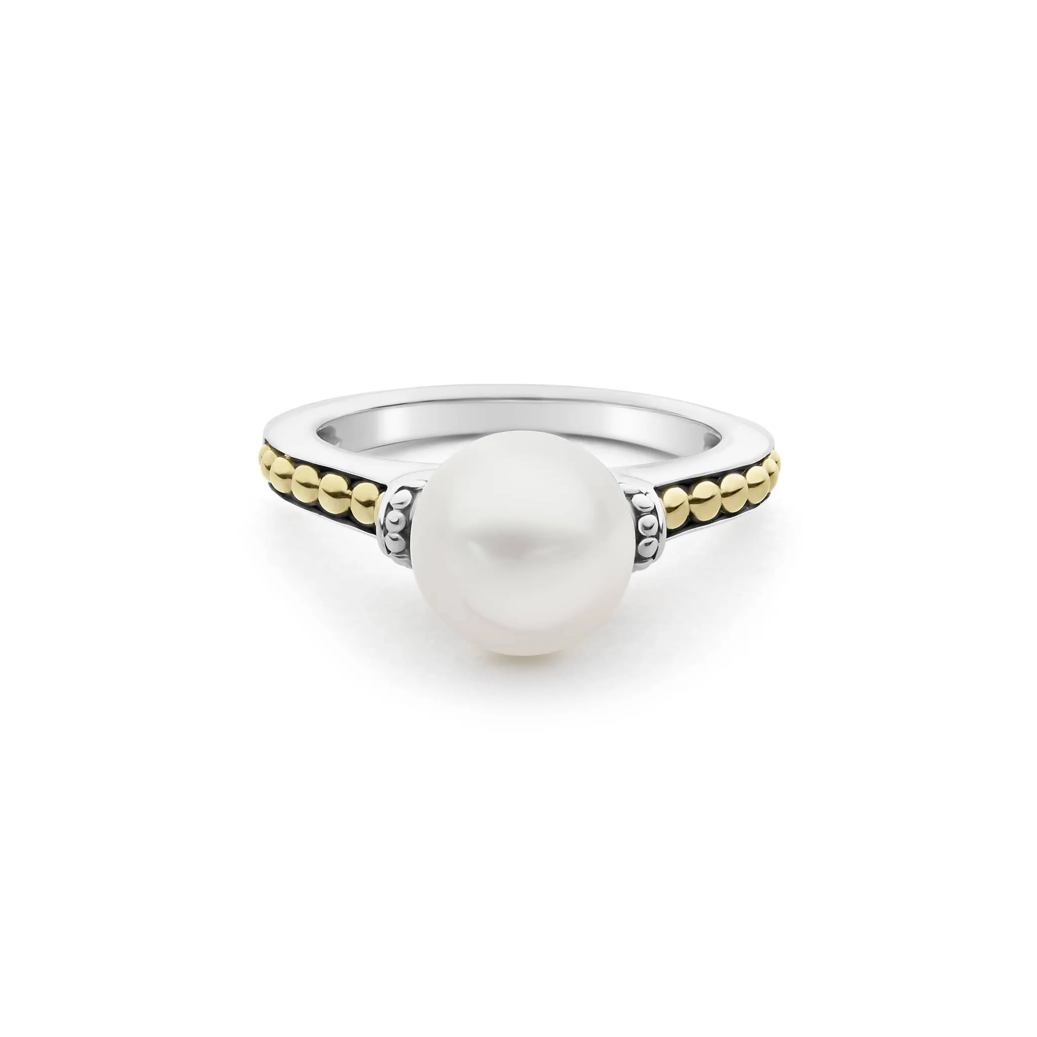 Luna Two-Tone Pearl Ring sold by LAGOS product image thumbnail 3