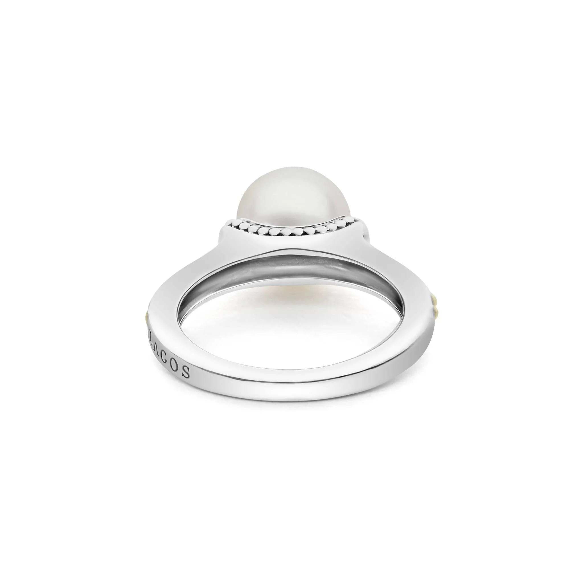 Luna Two-Tone Pearl Ring sold by LAGOS product image thumbnail 5