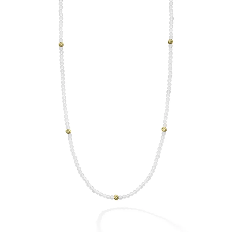 Studio 18K Gold Rose Quartz Necklace sold by LAGOS