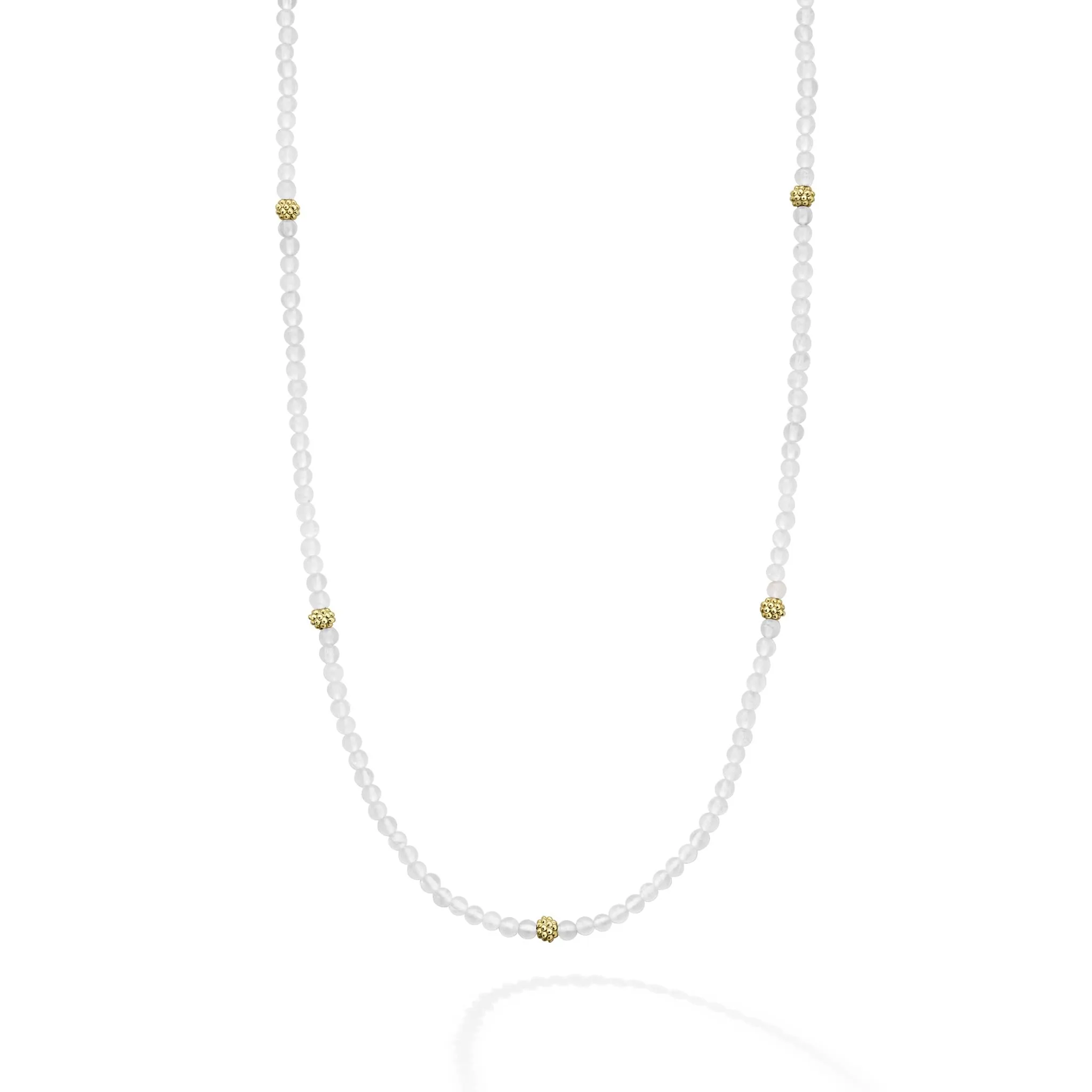 Studio 18K Gold Rose Quartz Necklace sold by LAGOS