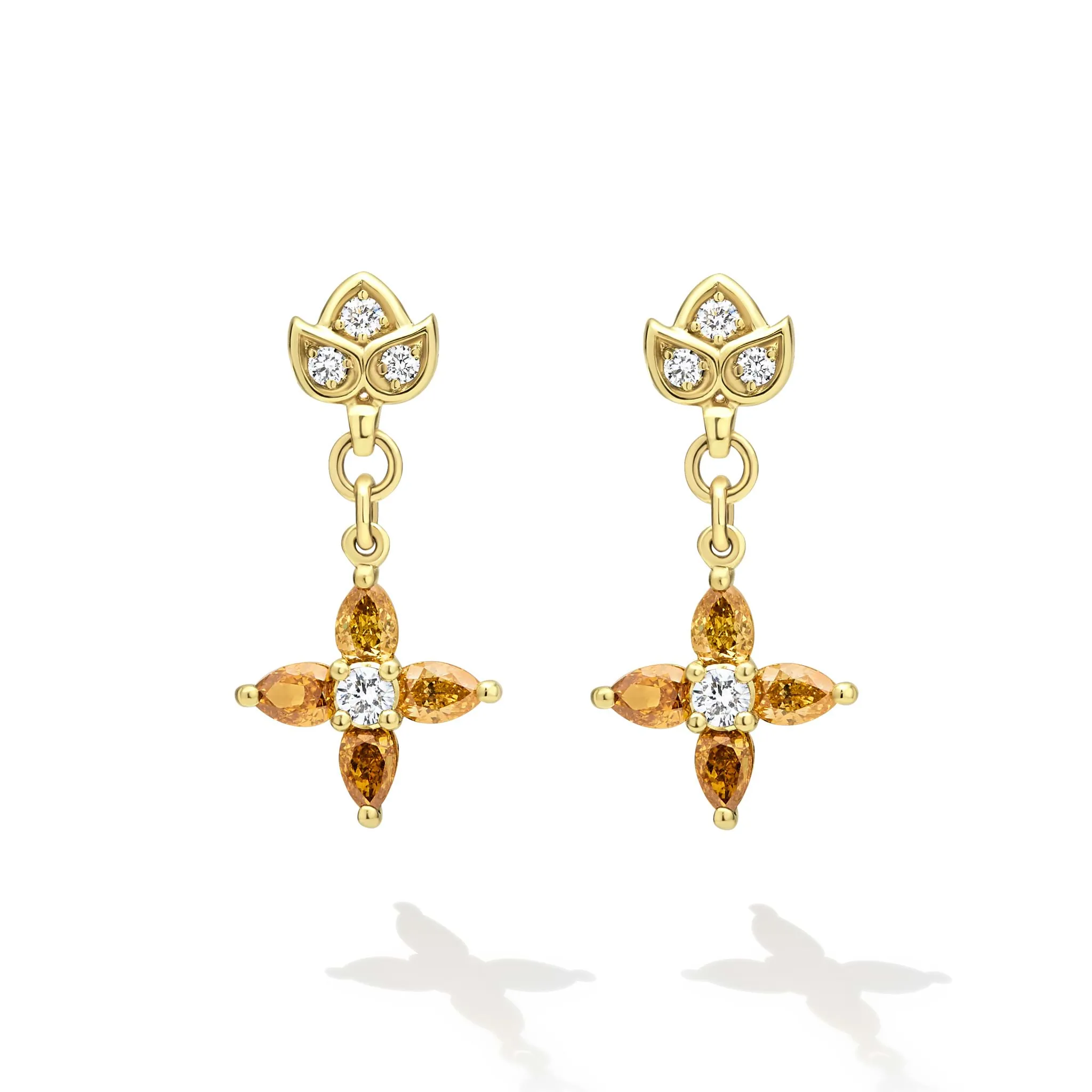 Studio 18K Gold Marquise Diamond Drop Earrings sold by LAGOS product image thumbnail 2