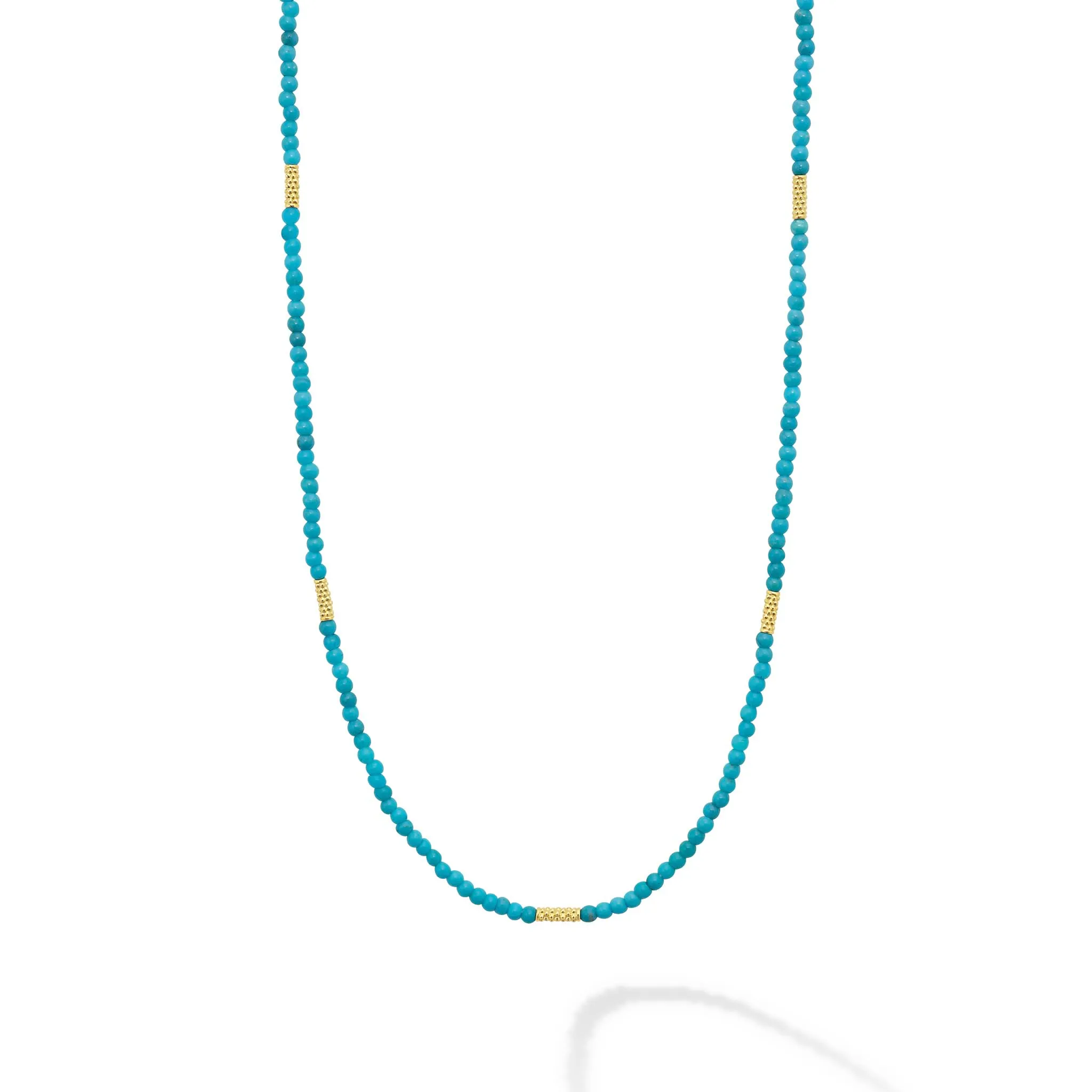 Studio 18K Gold Turquoise Seven Station Necklace sold by LAGOS