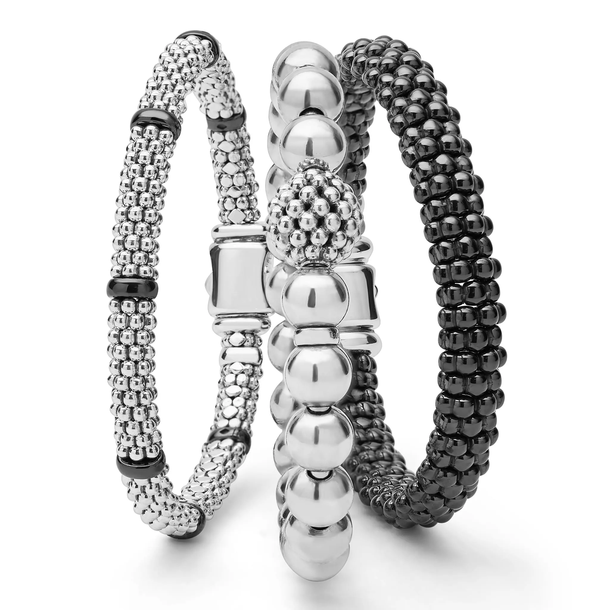 Black Caviar Ceramic Caviar Beaded Bracelet Gift Set sold by LAGOS