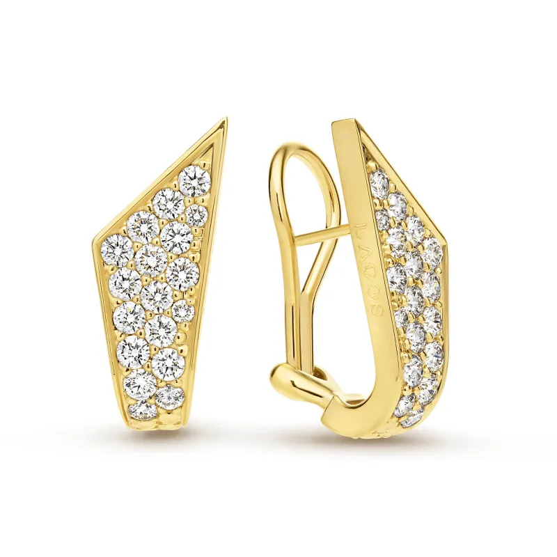 Studio 18K Caviar Gold Diamond Stud Earrings sold by LAGOS
