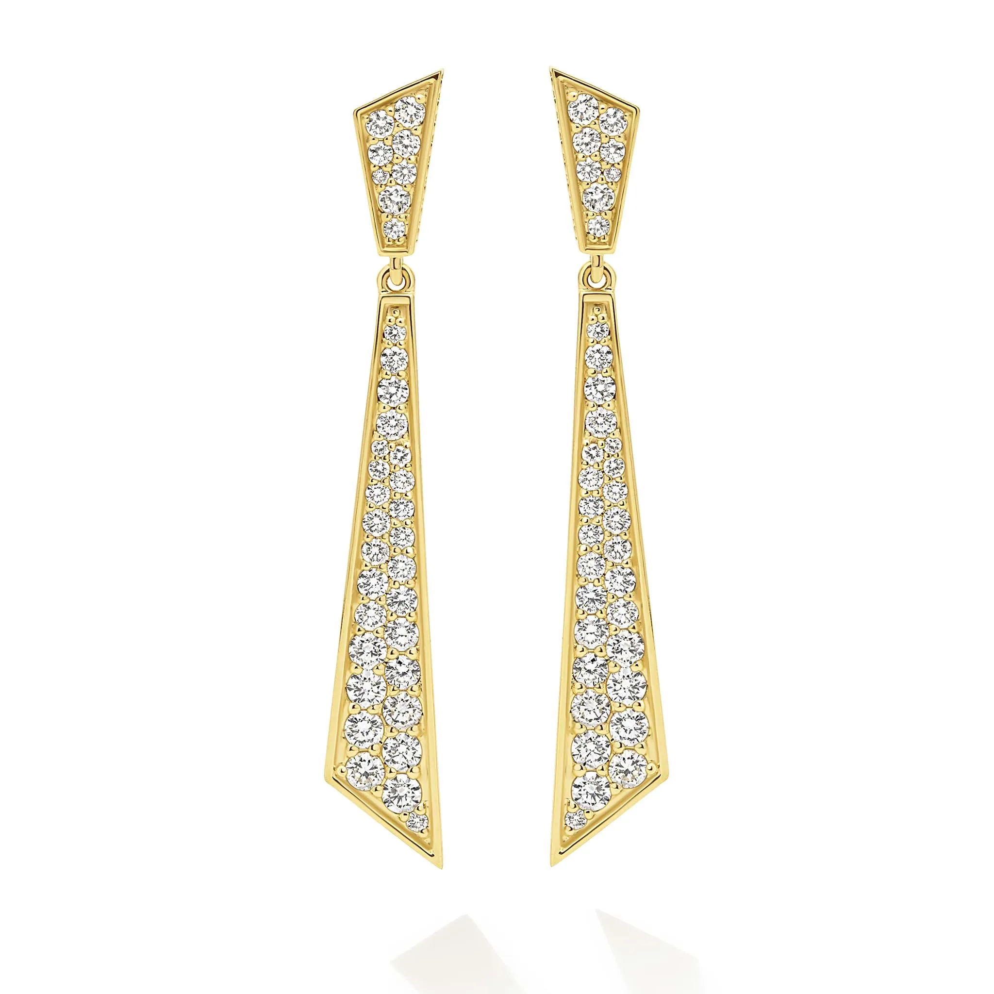 Studio 18K Gold Linear Drop Diamond Earrings sold by LAGOS product image thumbnail 2
