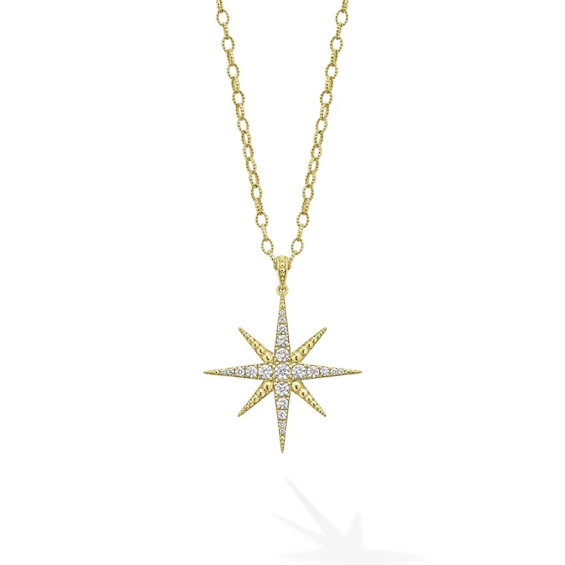 Studio 18K North Star Diamond Pendant Necklace sold by LAGOS