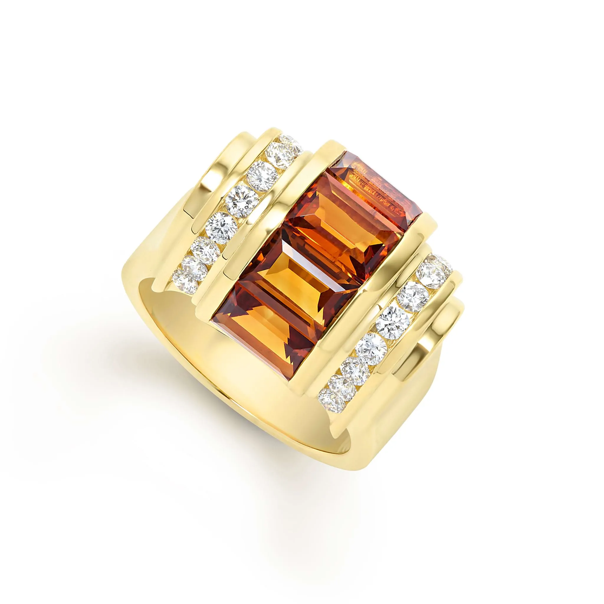 Studio 18K Gold Citrine and Diamond Ring sold by LAGOS product image thumbnail 4