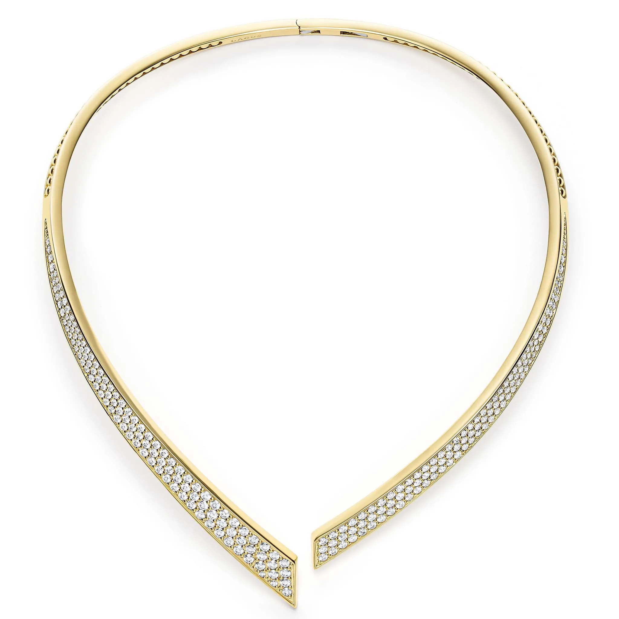 Studio 18K Gold Pave Diamond Collar Necklace sold by LAGOS