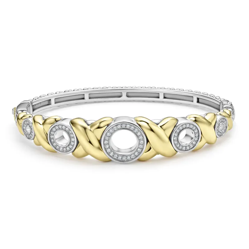 Embrace 18K Gold XO Diamond Bracelet sold by LAGOS