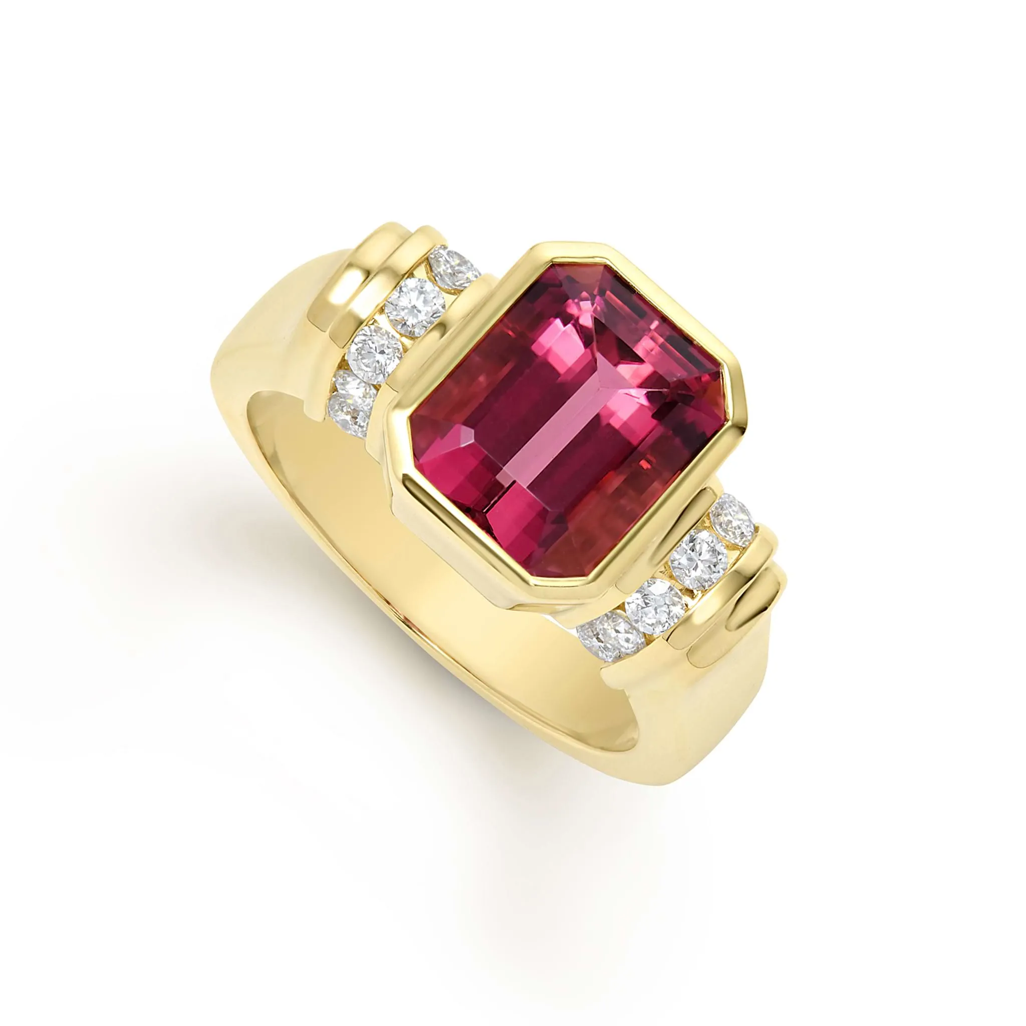Studio 18K Gold Pink Tourmaline and Diamond Ring sold by LAGOS