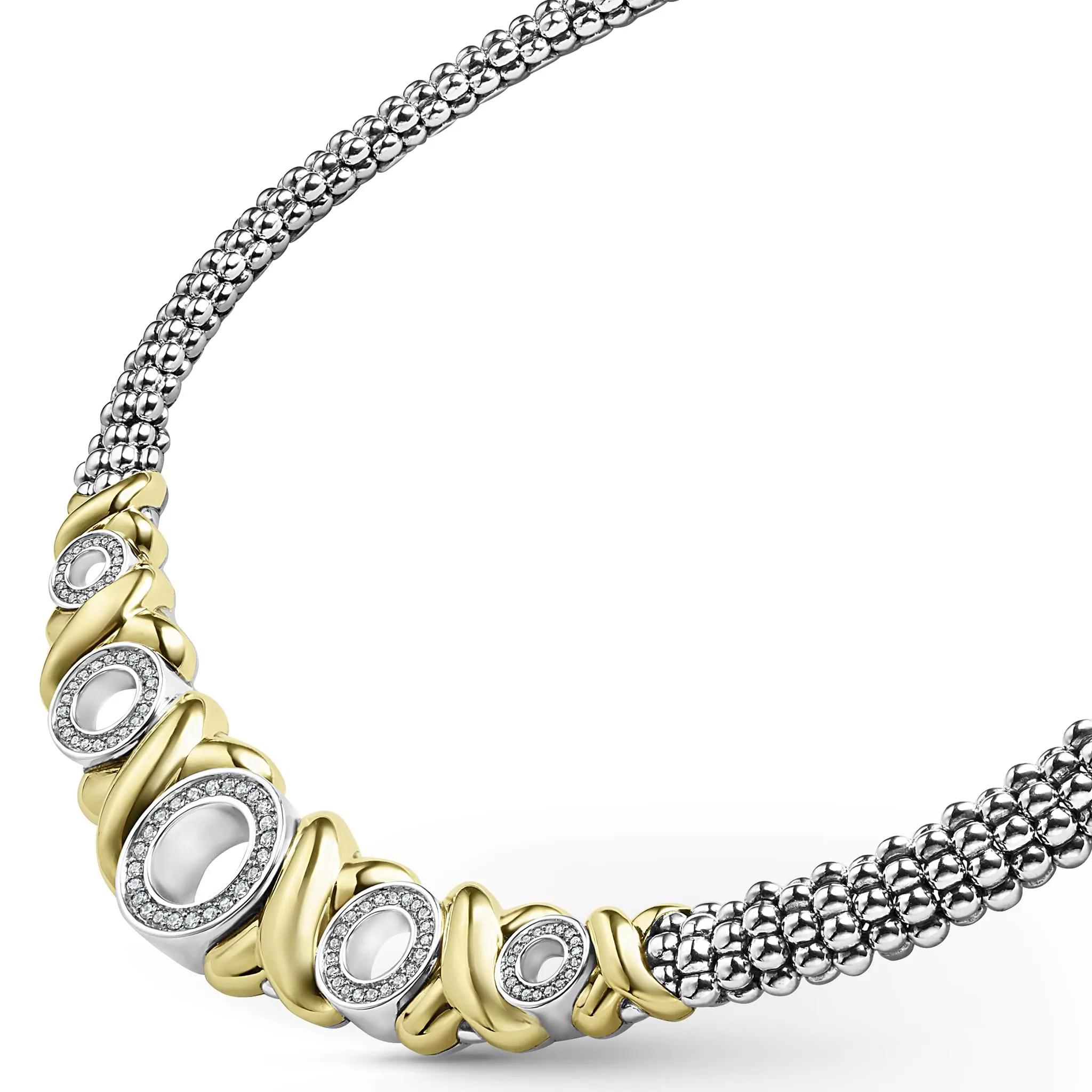 Embrace 18K Gold Diamond Station Necklace sold by LAGOS product image thumbnail 3
