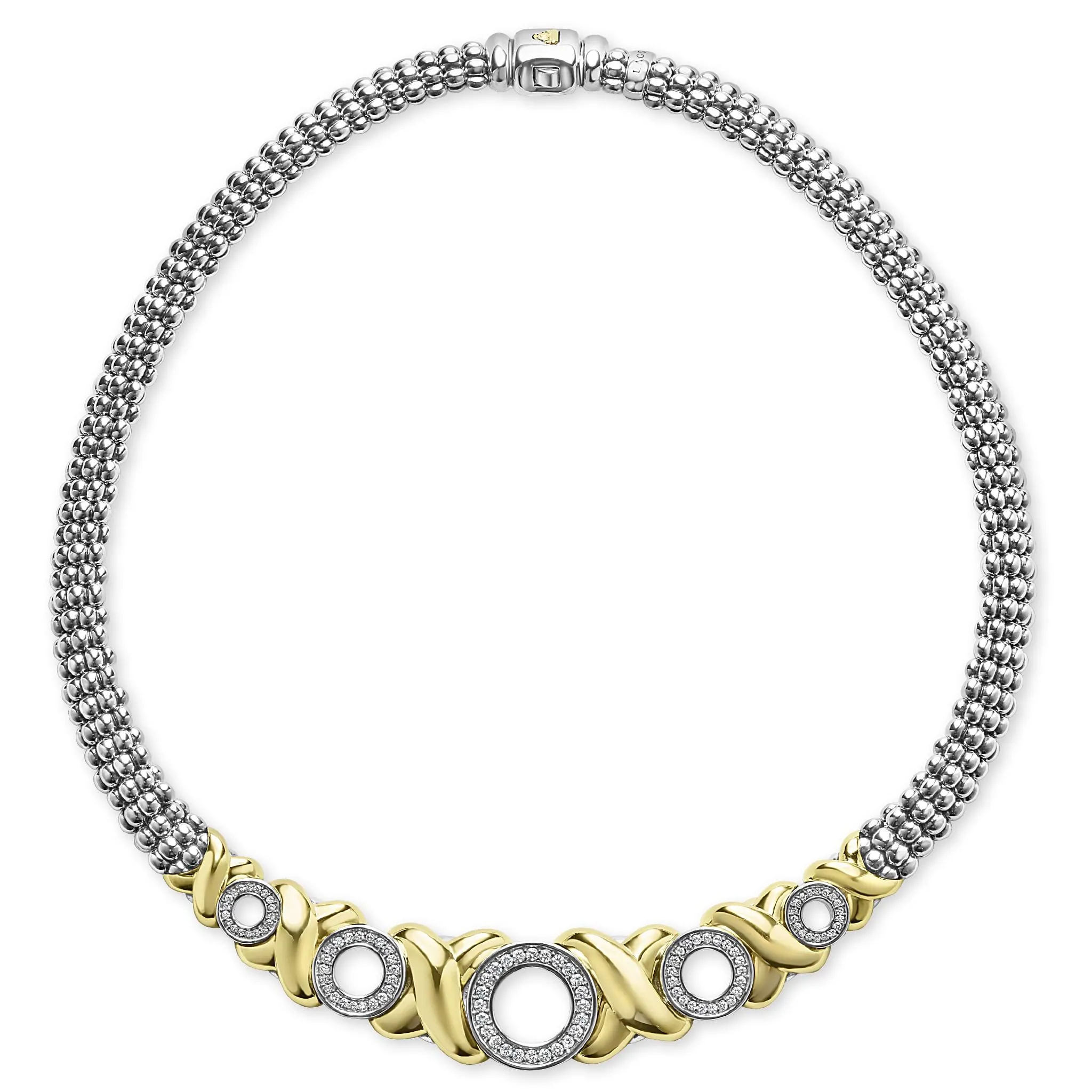 Embrace 18K Gold Diamond Station Necklace sold by LAGOS product image thumbnail 2