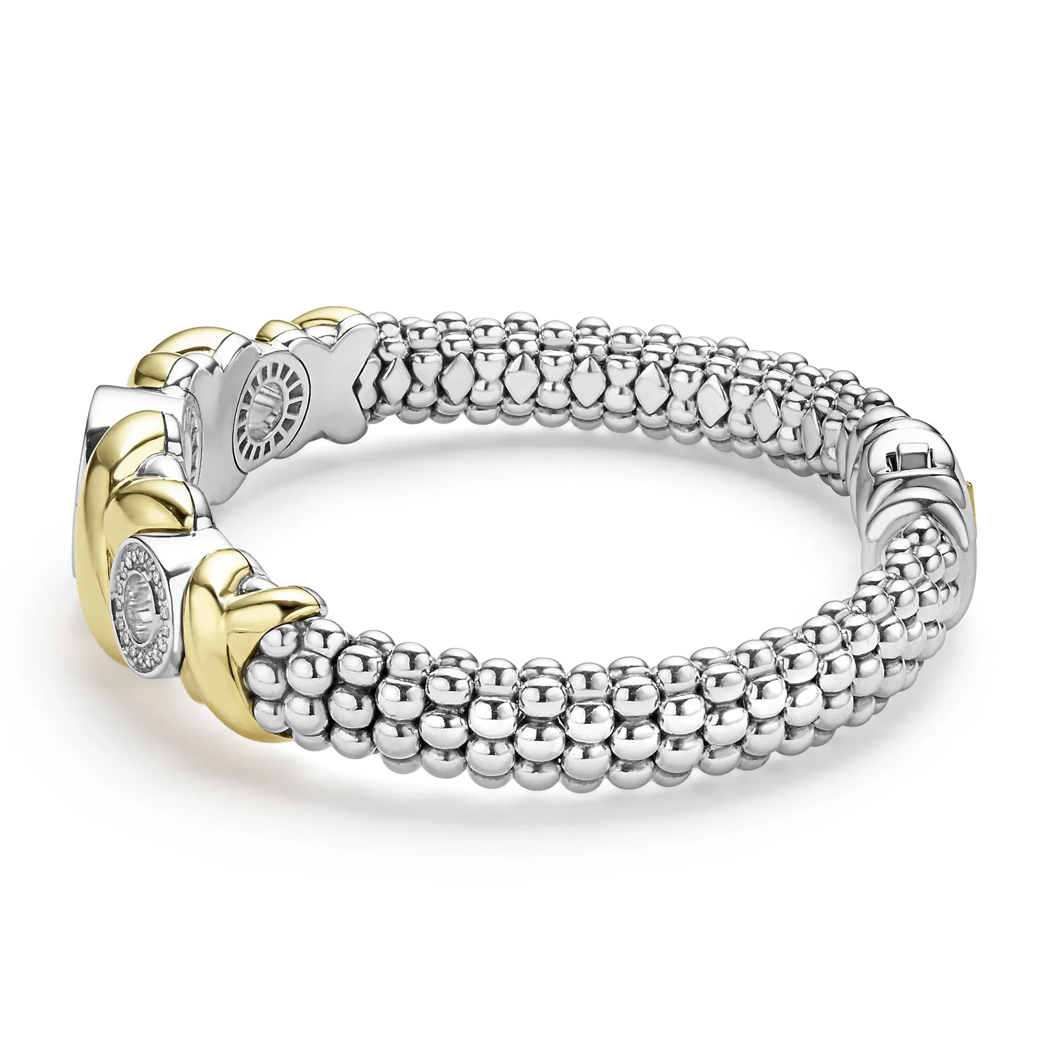 Embrace 18K Gold XO Diamond Bracelet sold by LAGOS product image thumbnail 2