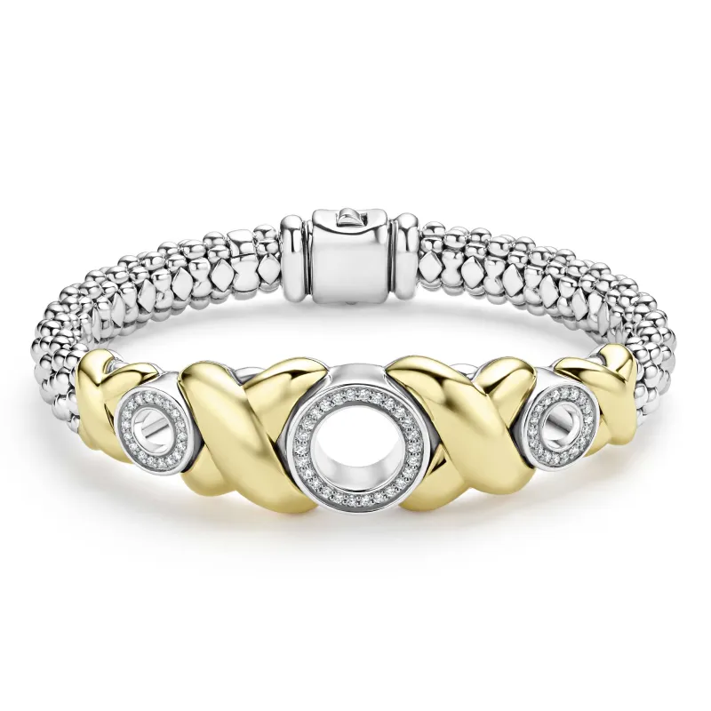 Embrace 18K Gold XO Diamond Bracelet sold by LAGOS