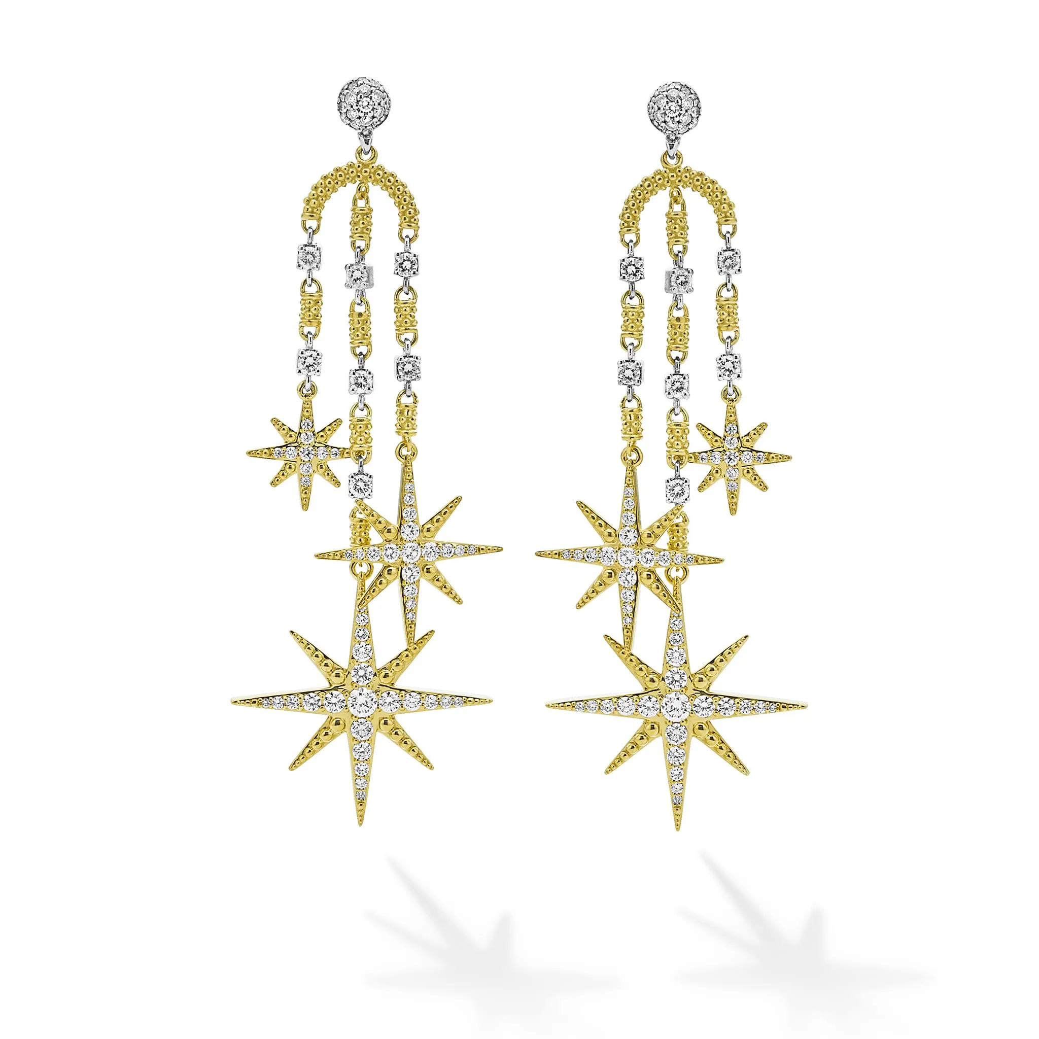 Studio 18K Gold Diamond Drop Earrings sold by LAGOS product image thumbnail 4