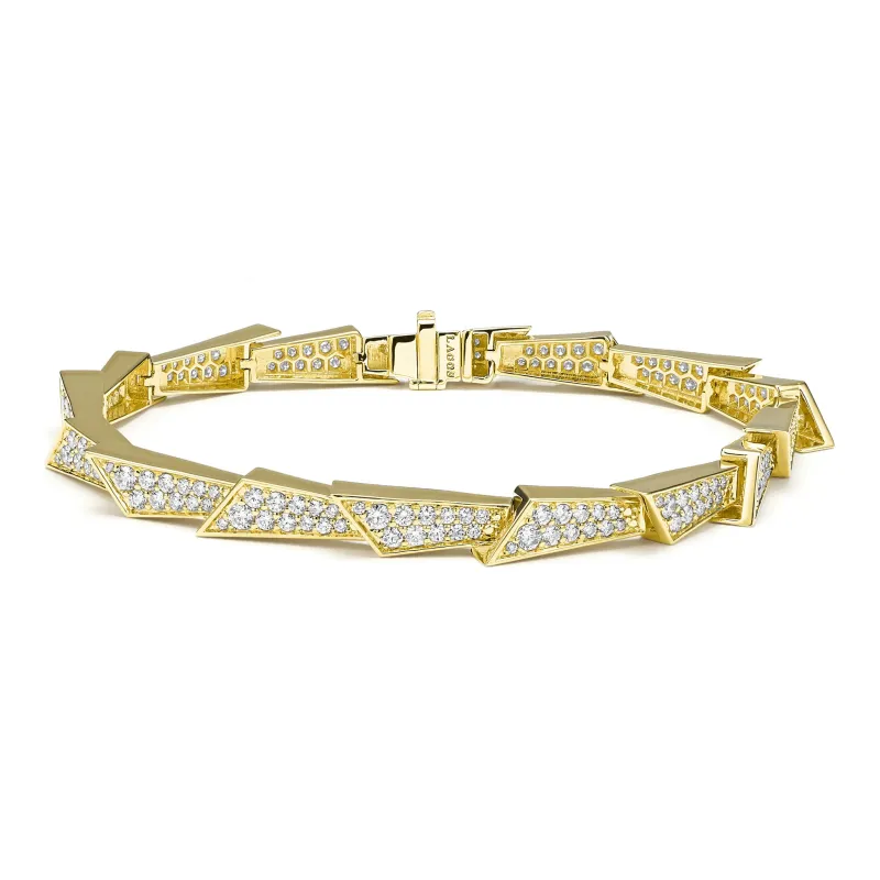 Studio 18K Caviar Gold Diamond Linear Bracelet sold by LAGOS