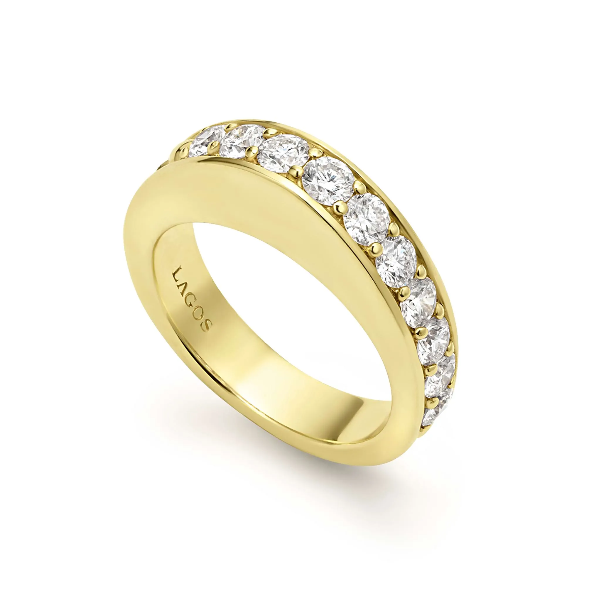 Studio 18K Gold and Diamond Stacking Ring sold by LAGOS