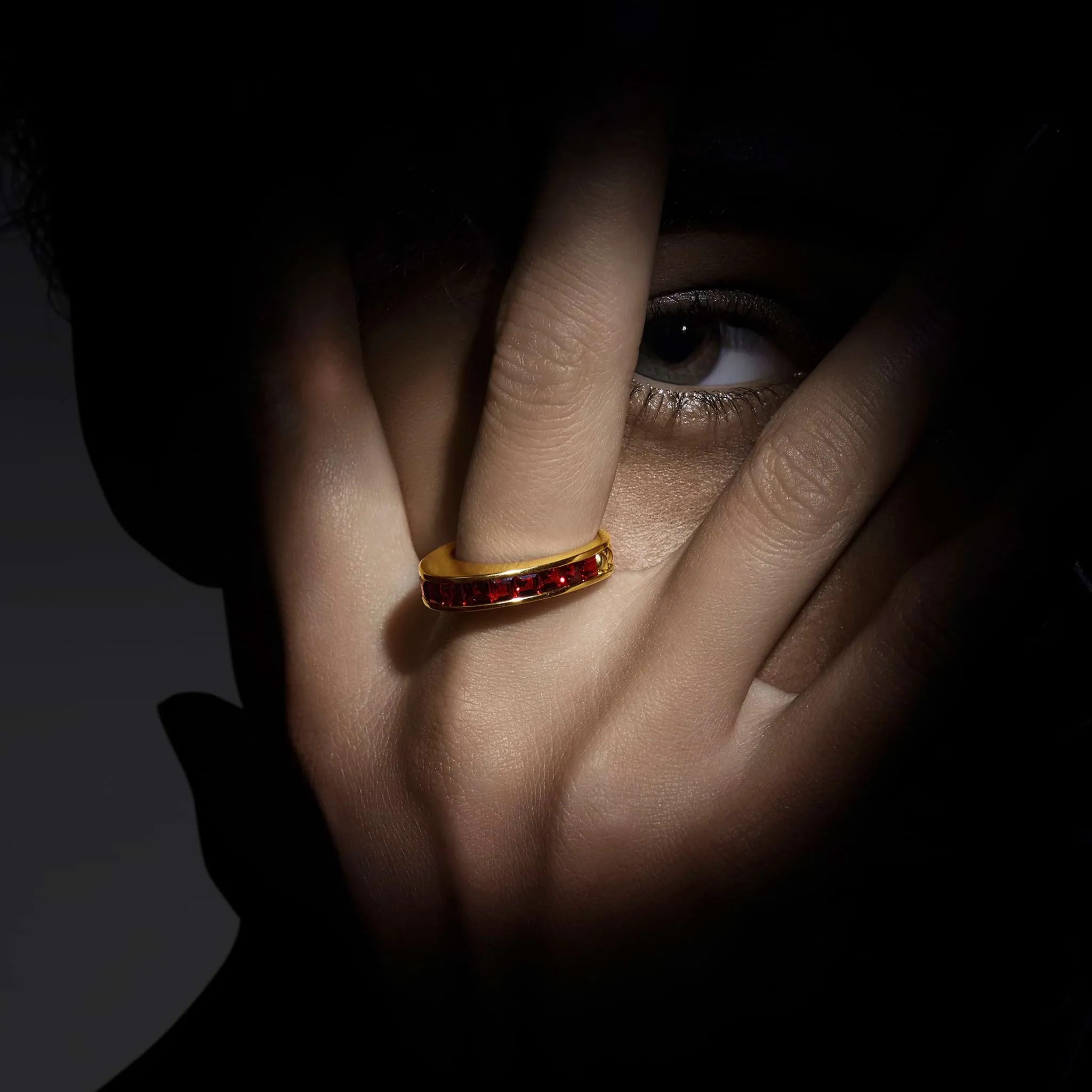 Studio 18K Gold Garnet Stacking Ring sold by LAGOS product image thumbnail 2