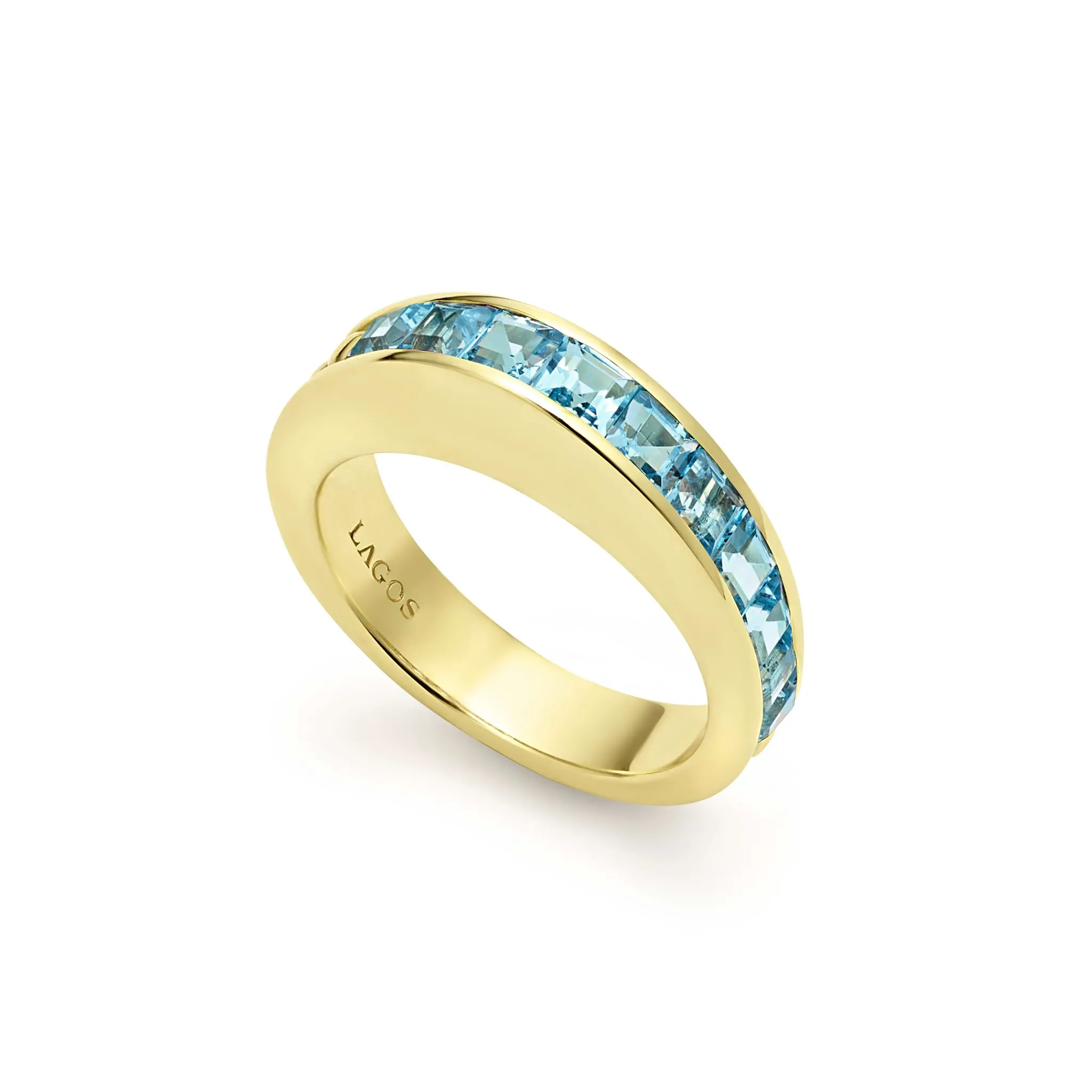 Studio 18K Gold Swiss Blue Topaz Stacking Ring sold by LAGOS