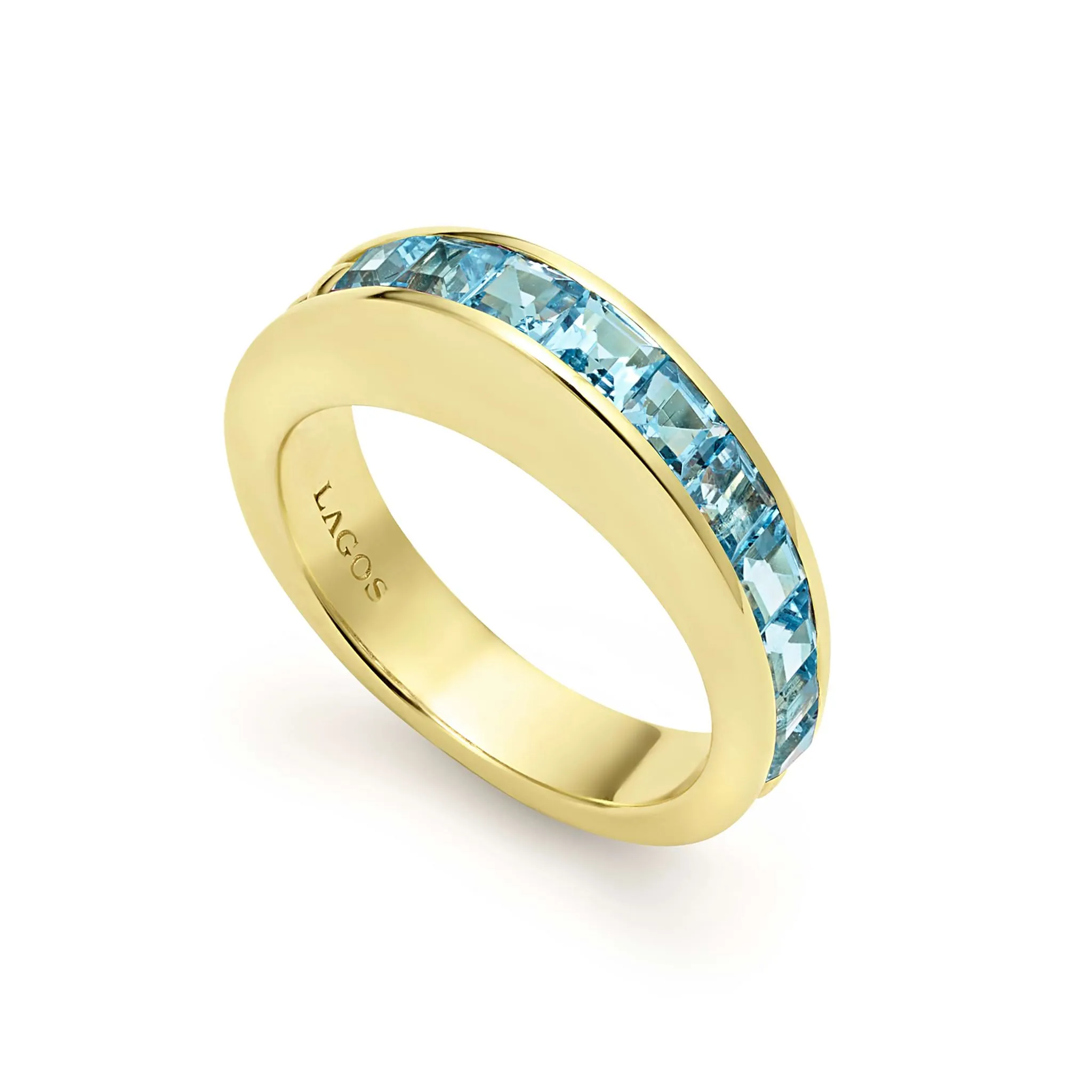 Studio 18K Gold Swiss Blue Topaz Stacking Ring sold by LAGOS product image thumbnail 4