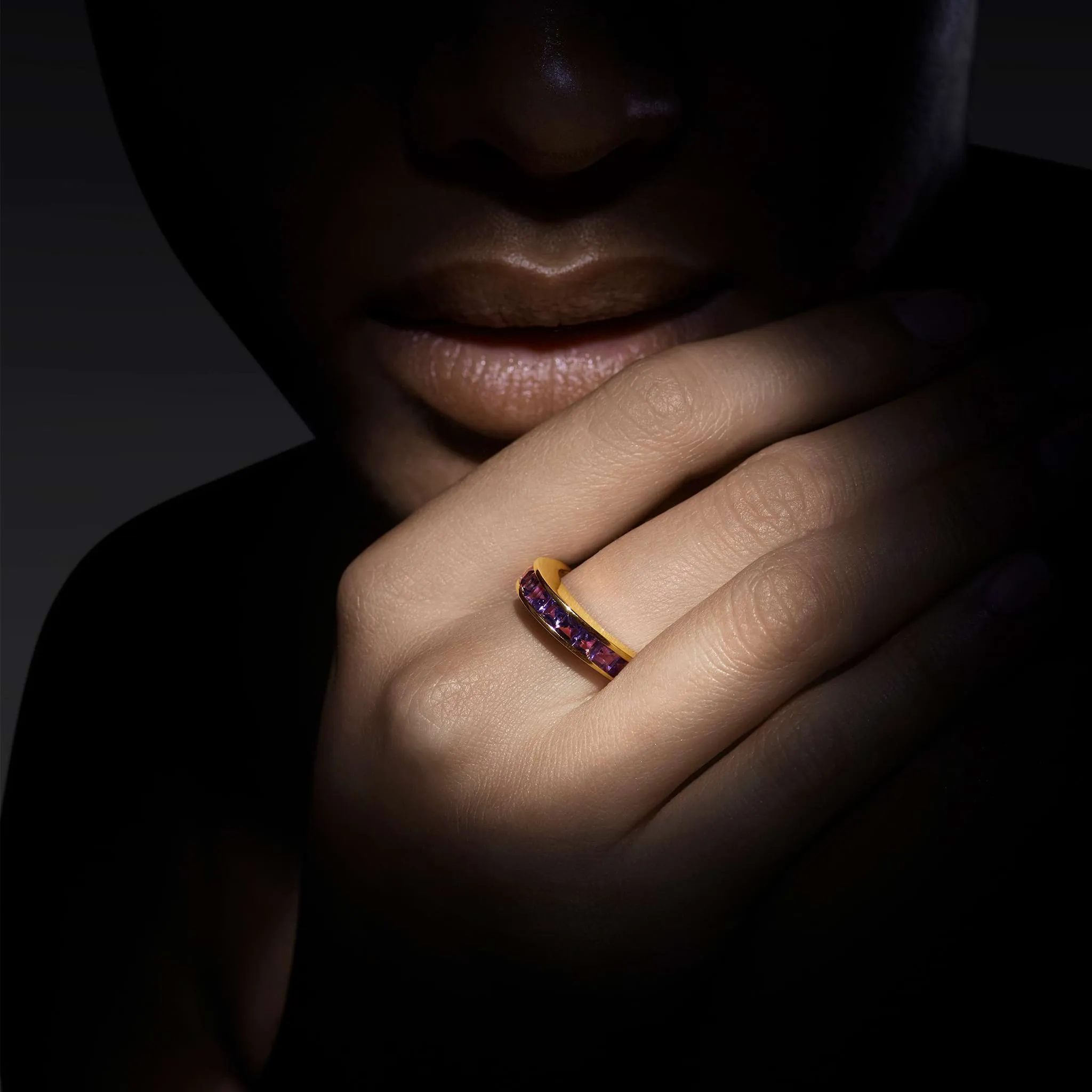 Studio 18K Gold Amethyst Stacking Ring sold by LAGOS product image thumbnail 3