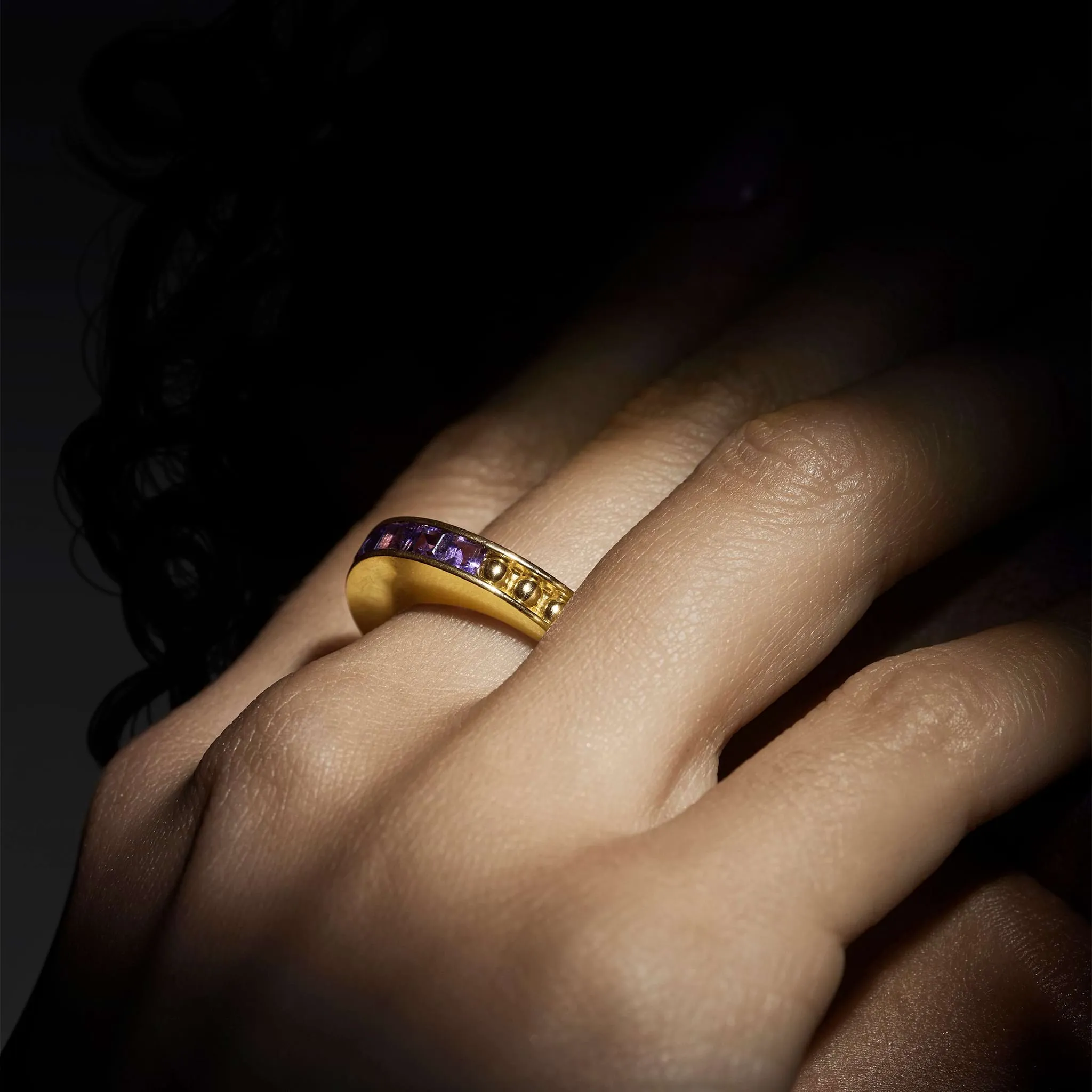Studio 18K Gold Amethyst Stacking Ring sold by LAGOS product image thumbnail 2