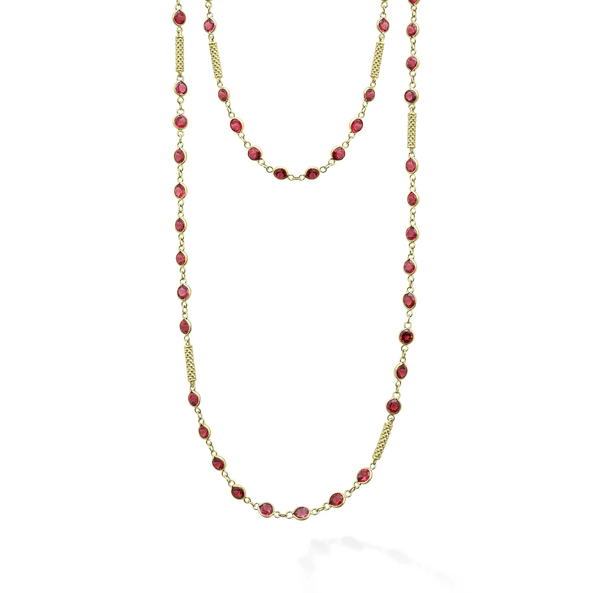 Studio 18K Gold Rhodolite Garnet Necklace sold by LAGOS
