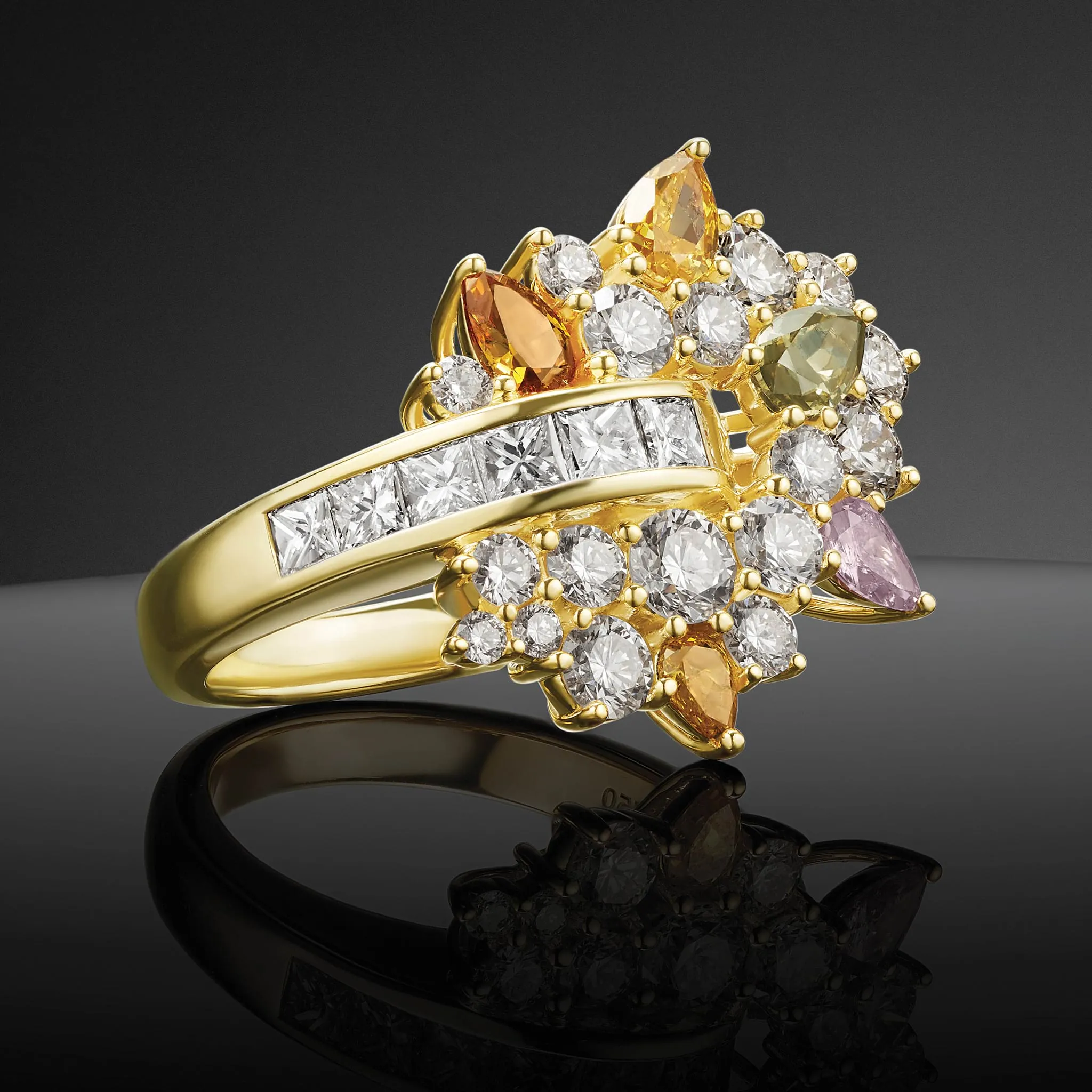 Studio 18K Gold Multi Color Diamond Ring sold by LAGOS product image thumbnail 4