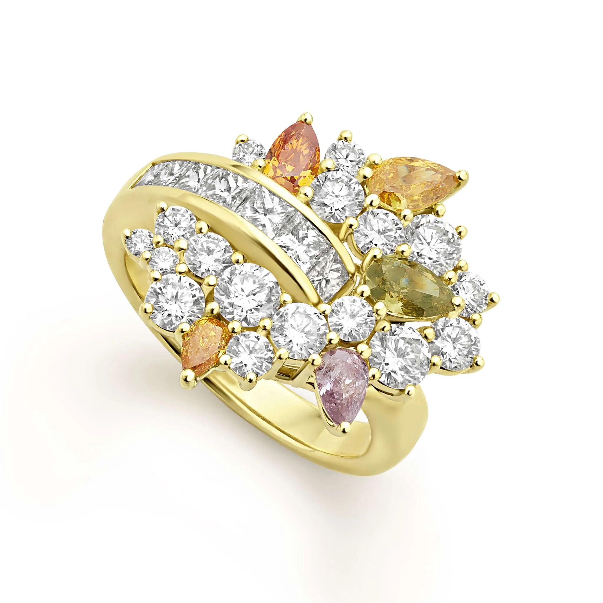 Studio 18K Gold Multi Color Diamond Ring sold by LAGOS