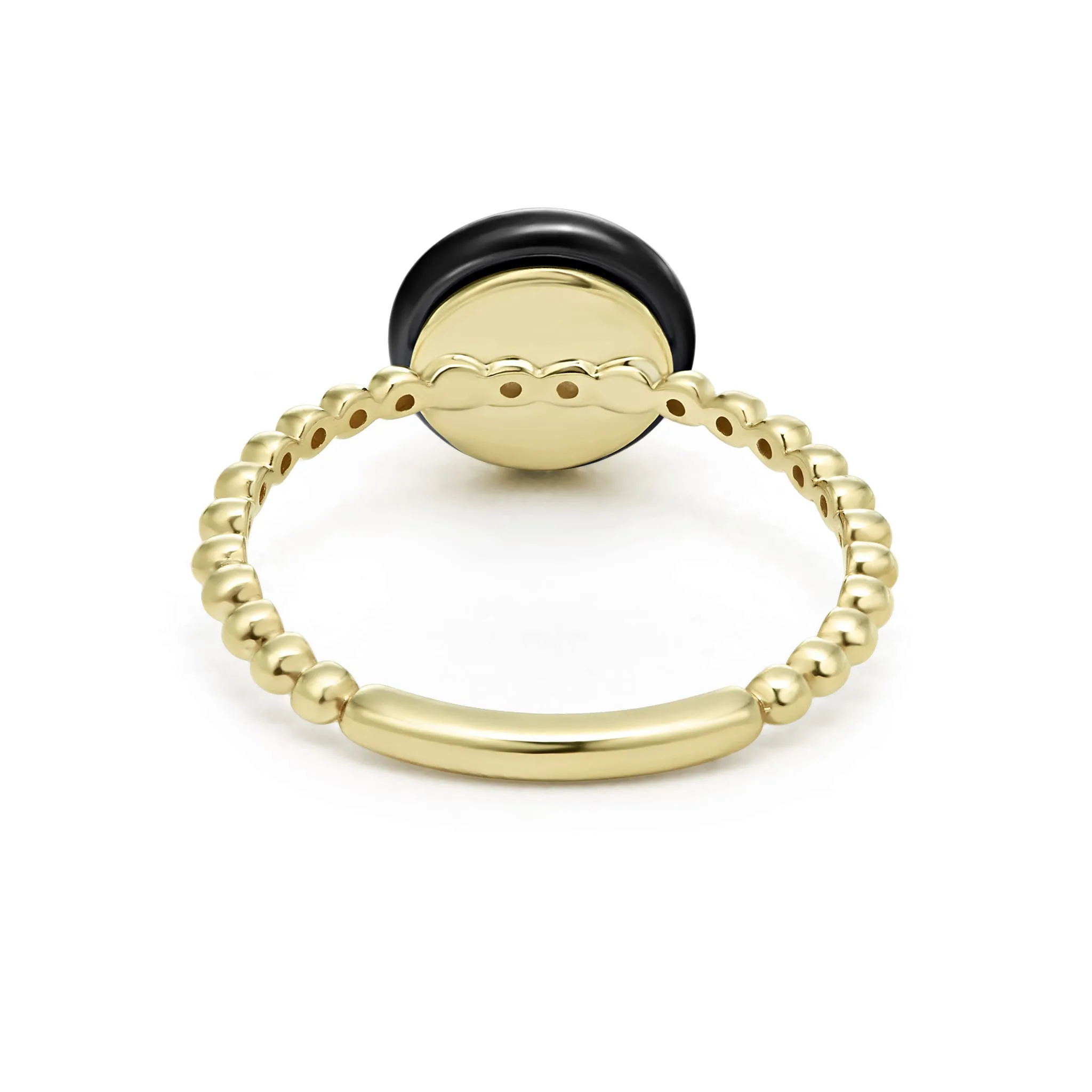 Meridian 18K Gold Caviar Black Ceramic Ring sold by LAGOS product image thumbnail 3