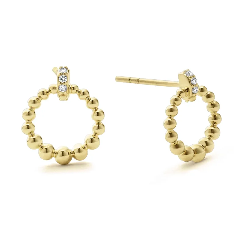 Covet 18K Gold Petite Diamond Stud Earrings sold by LAGOS