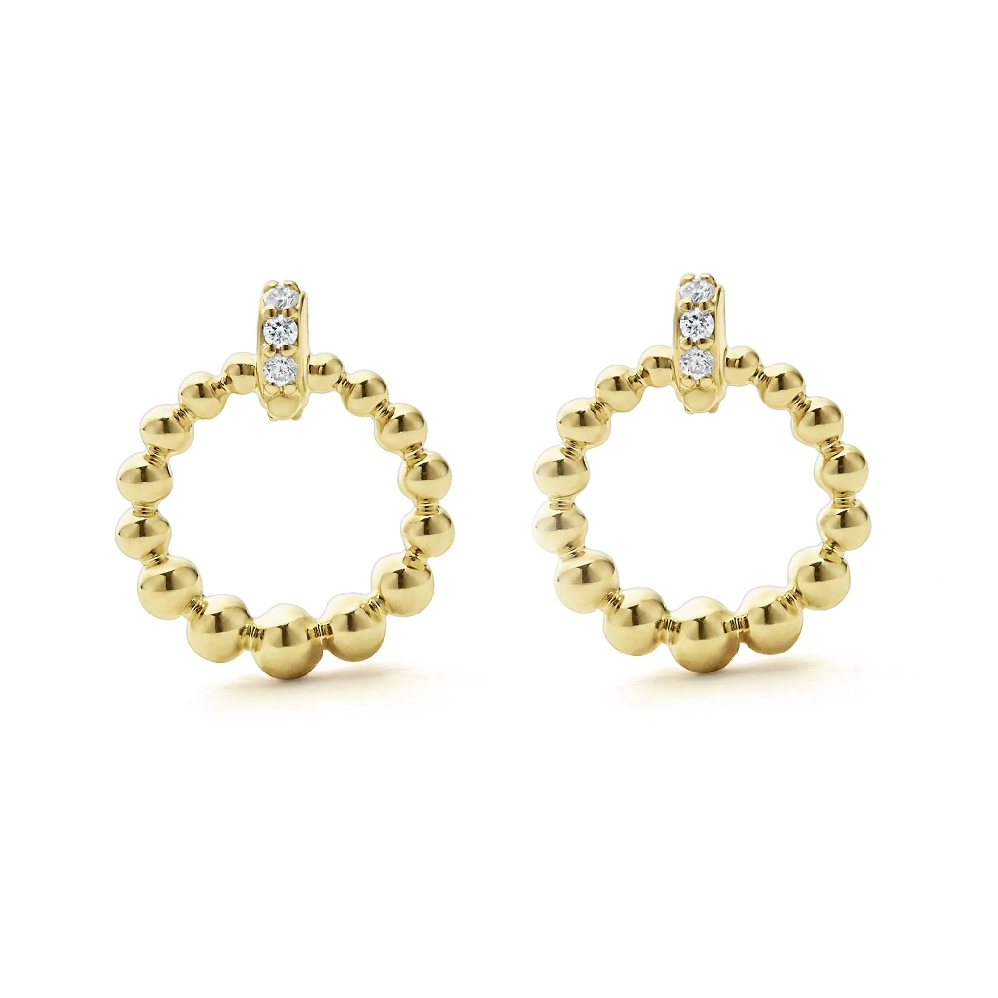 Covet 18K Gold Petite Diamond Stud Earrings sold by LAGOS product image thumbnail 4