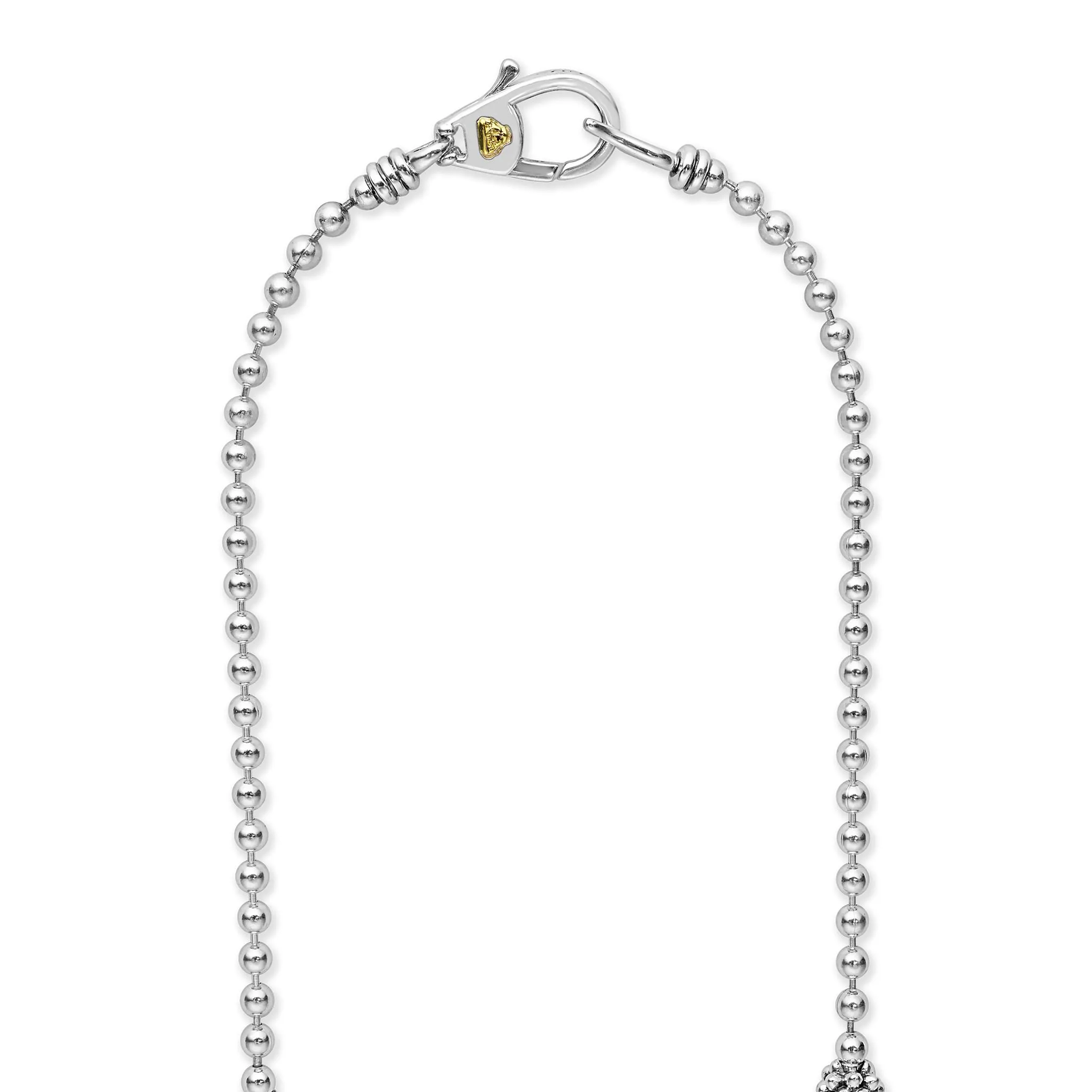 Black Caviar Two-Tone Black Ceramic Tassel Pendant Necklace sold by LAGOS product image thumbnail 4