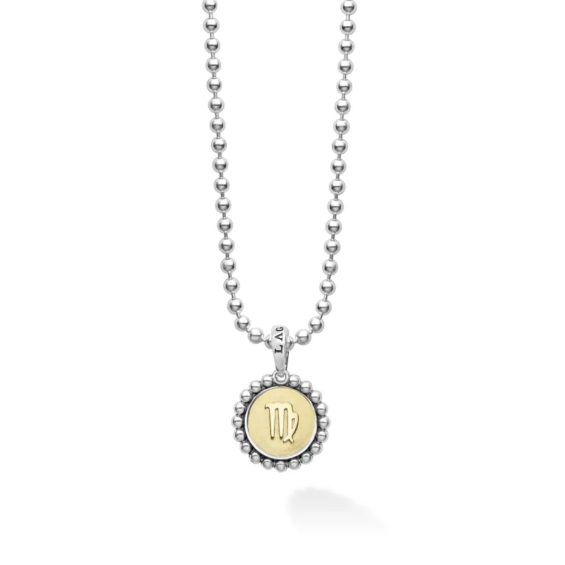 Signature Caviar Virgo Zodiac Charm Necklace sold by LAGOS