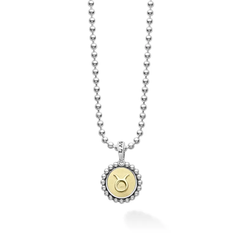 Signature Caviar Taurus Zodiac Charm Necklace sold by LAGOS