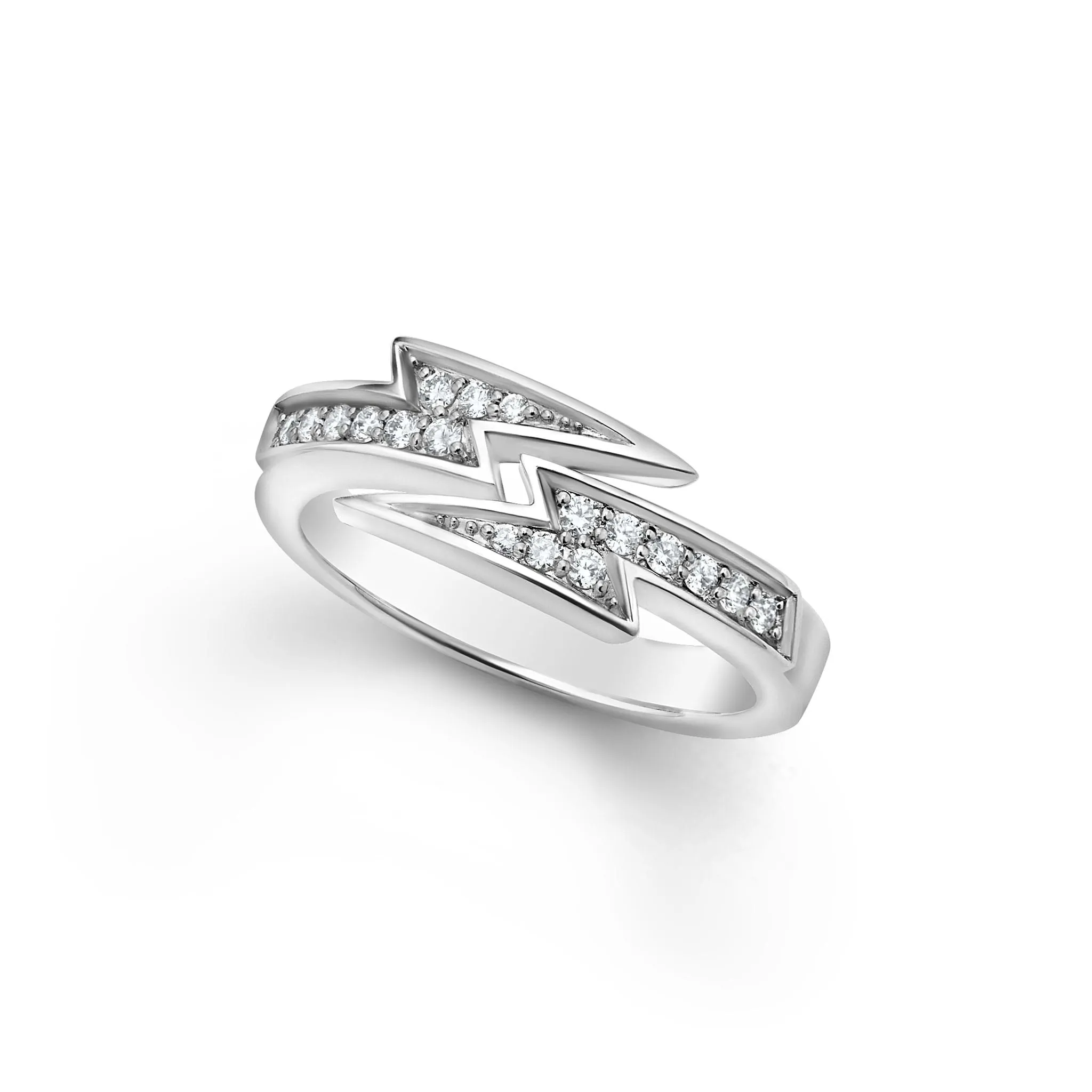 Caviar Spark Lightning Bolt Diamond Ring sold by LAGOS