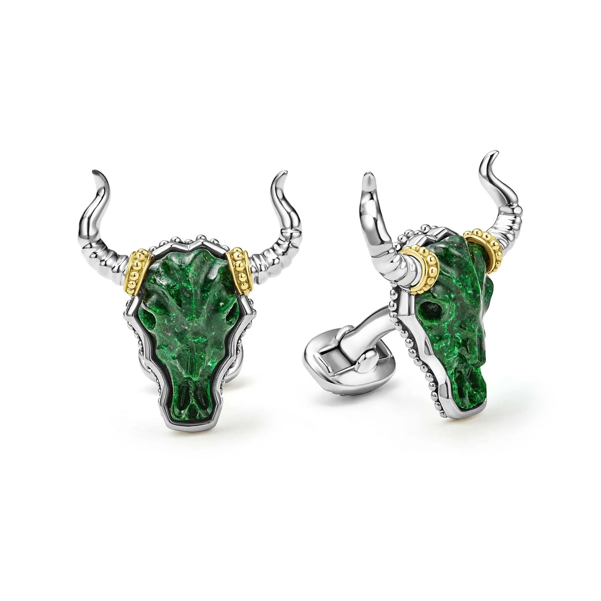 Anthem Jade Long Horn Cufflinks sold by LAGOS