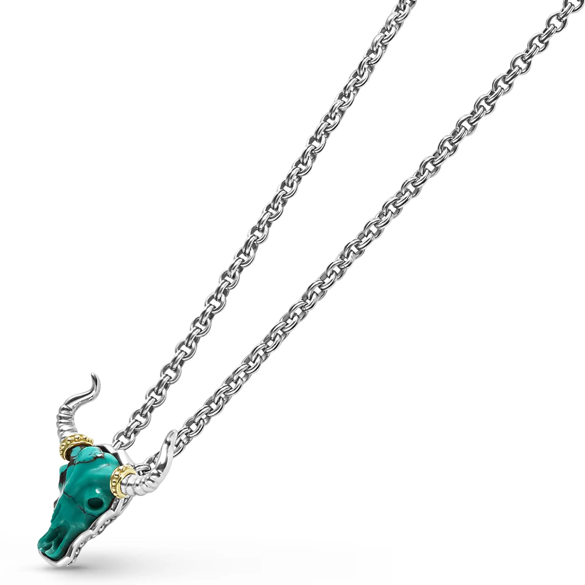 Anthem Turquoise Long Horn Amulet Necklace sold by LAGOS product image thumbnail 4