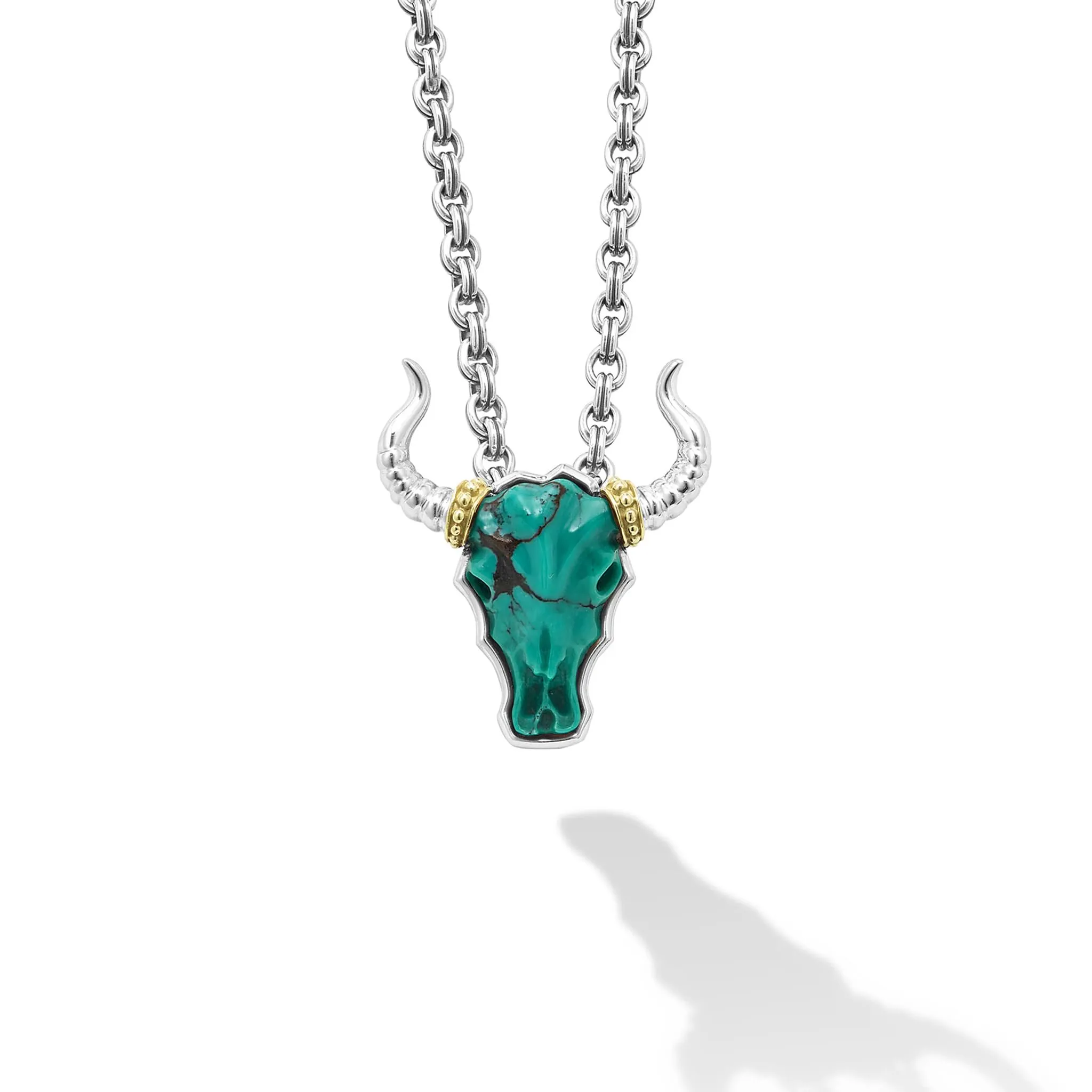Anthem Turquoise Long Horn Amulet Necklace sold by LAGOS