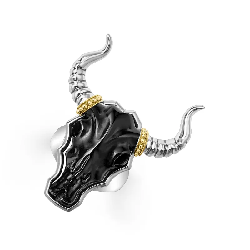 Anthem Black Agate Long Horn Ring sold by LAGOS