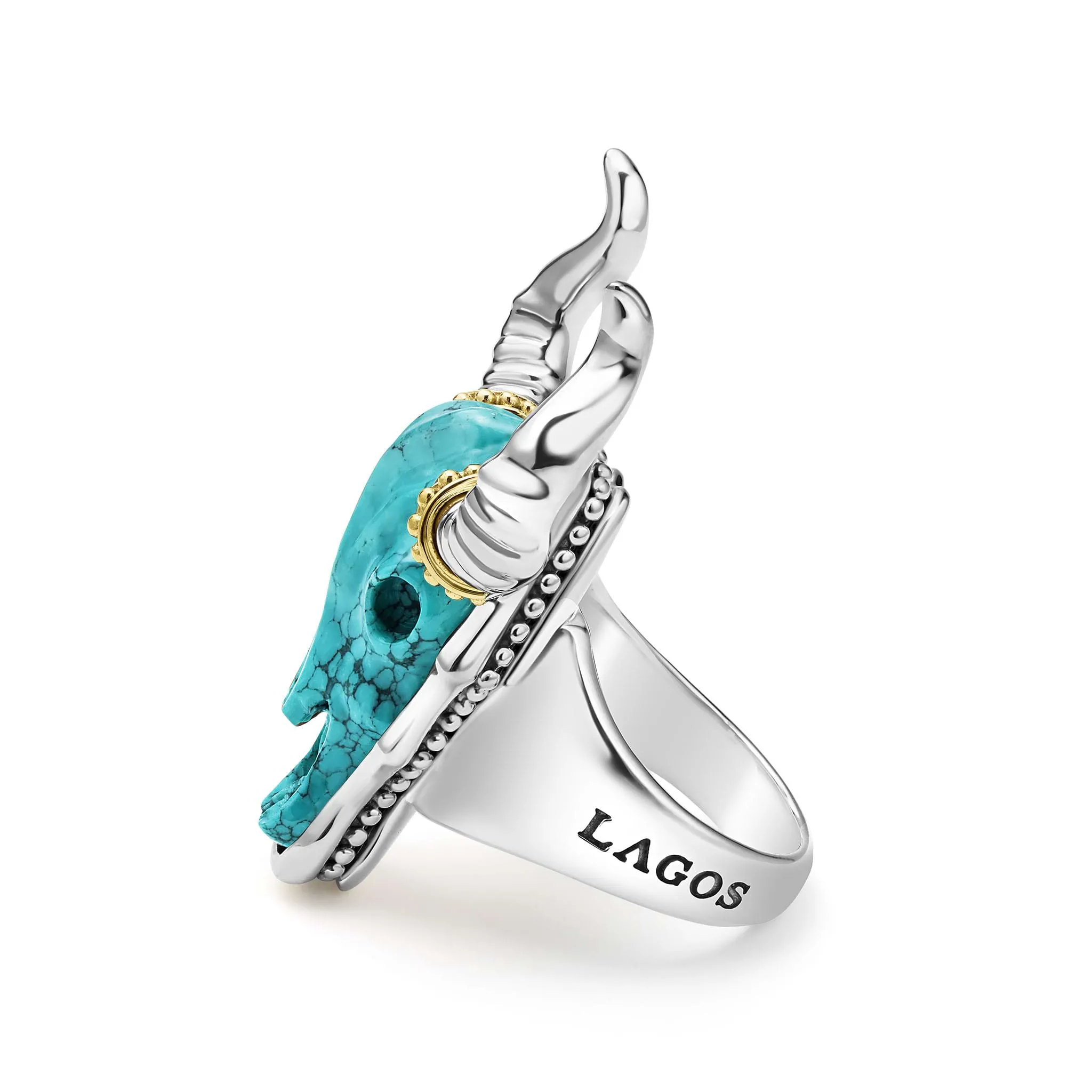 Anthem Turquoise Long Horn Ring sold by LAGOS product image thumbnail 3