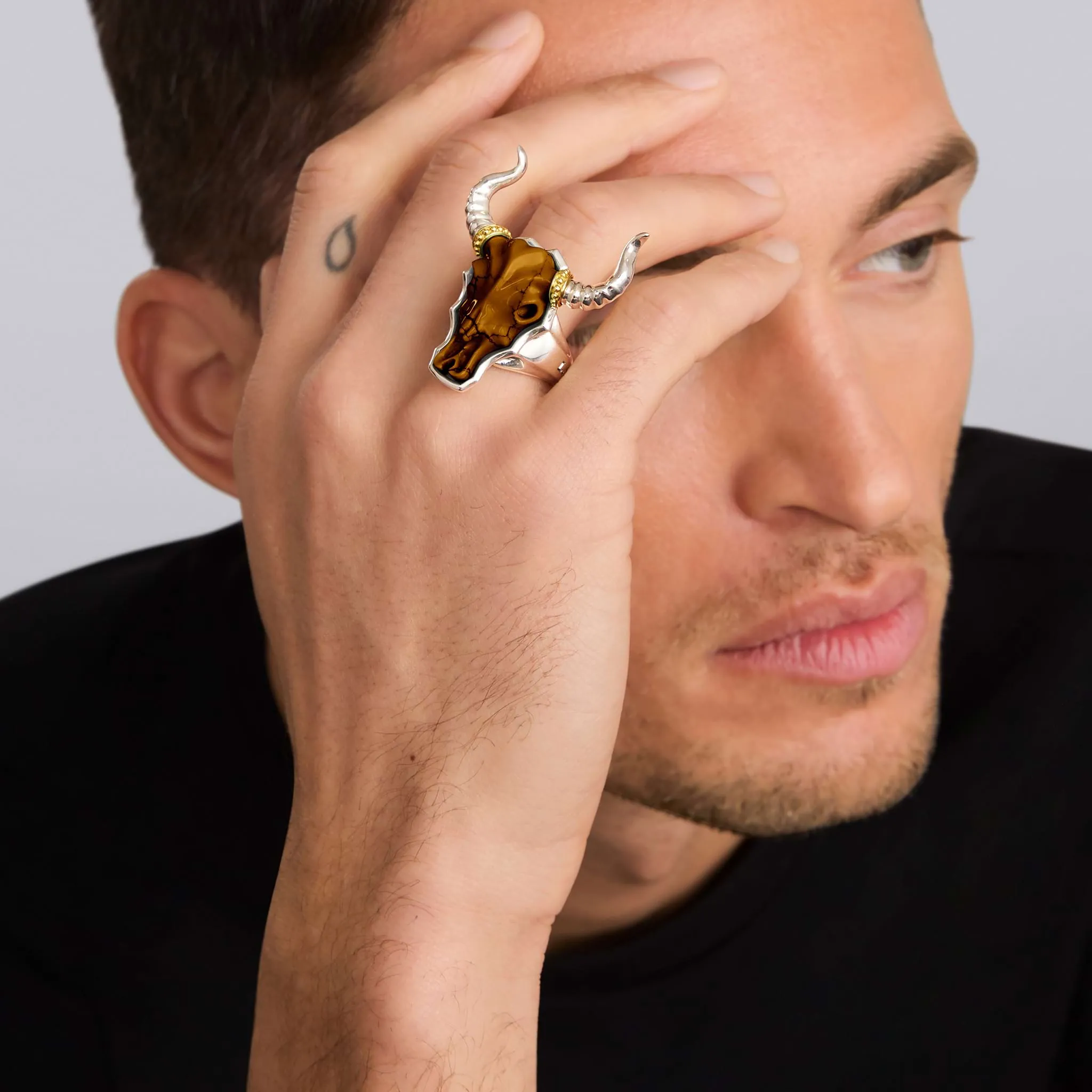 Anthem Tiger Eye Long Horn Ring sold by LAGOS product image thumbnail 2